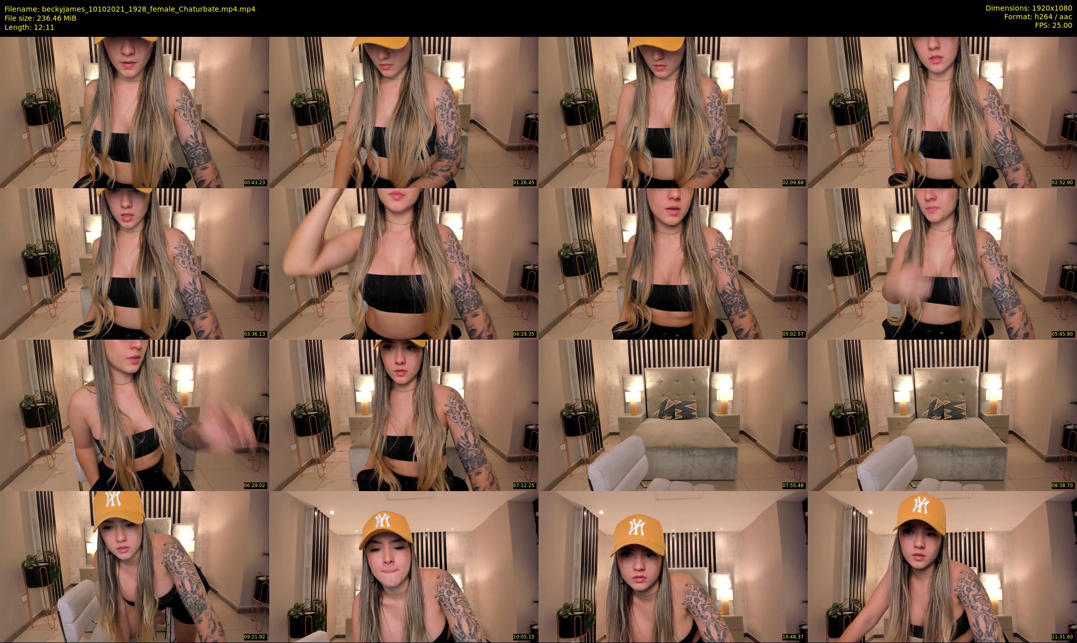 beckyjames — 13 minute Chaturbate female cam show recording, 1080p, Oct 10, 2021