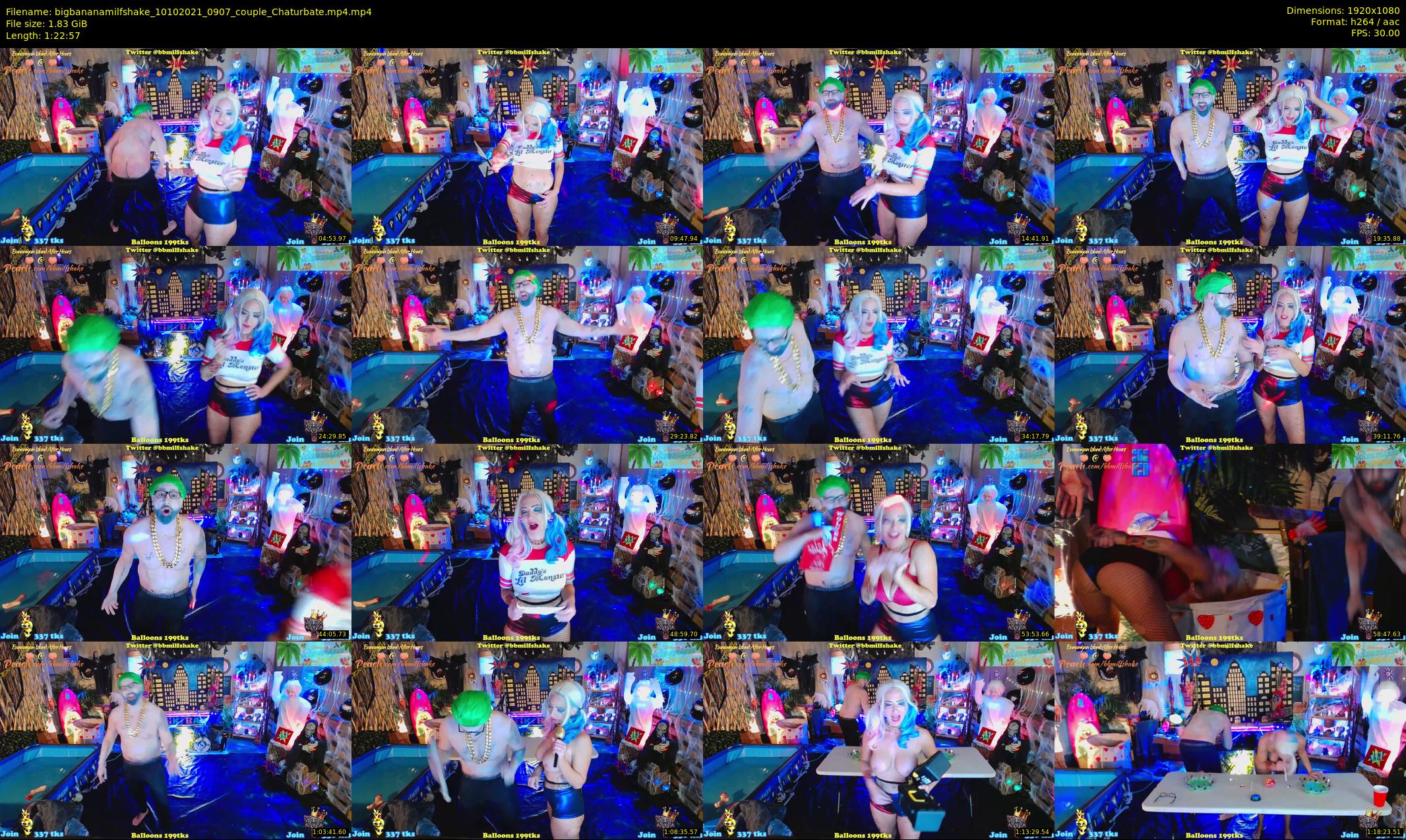 bigbananamilfshake — 83 minute Chaturbate couple cam show recording, 1080p, Oct 10, 2021