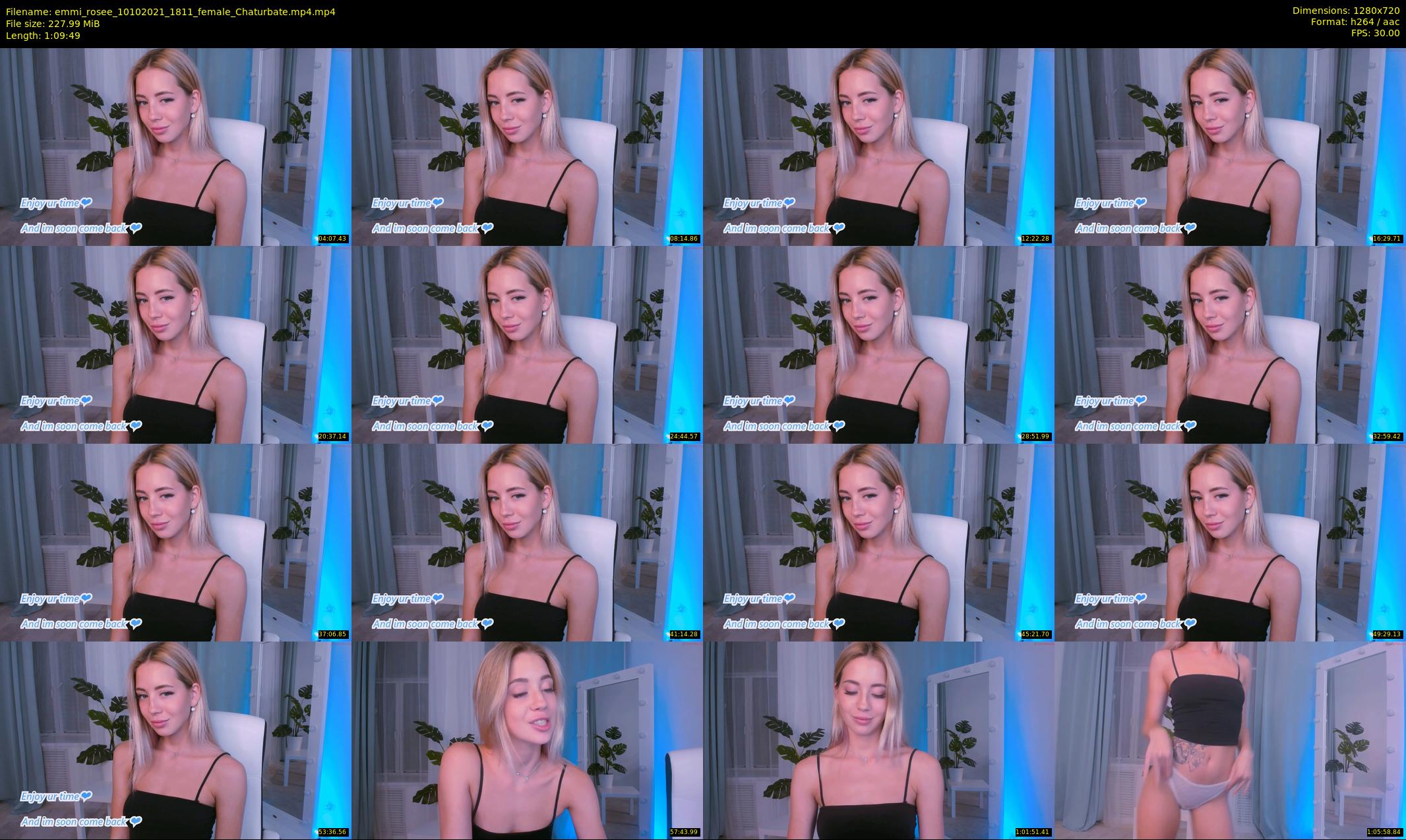 emmi_rosee — 70 minute Chaturbate female cam show recording, 720p, Oct 10, 2021
