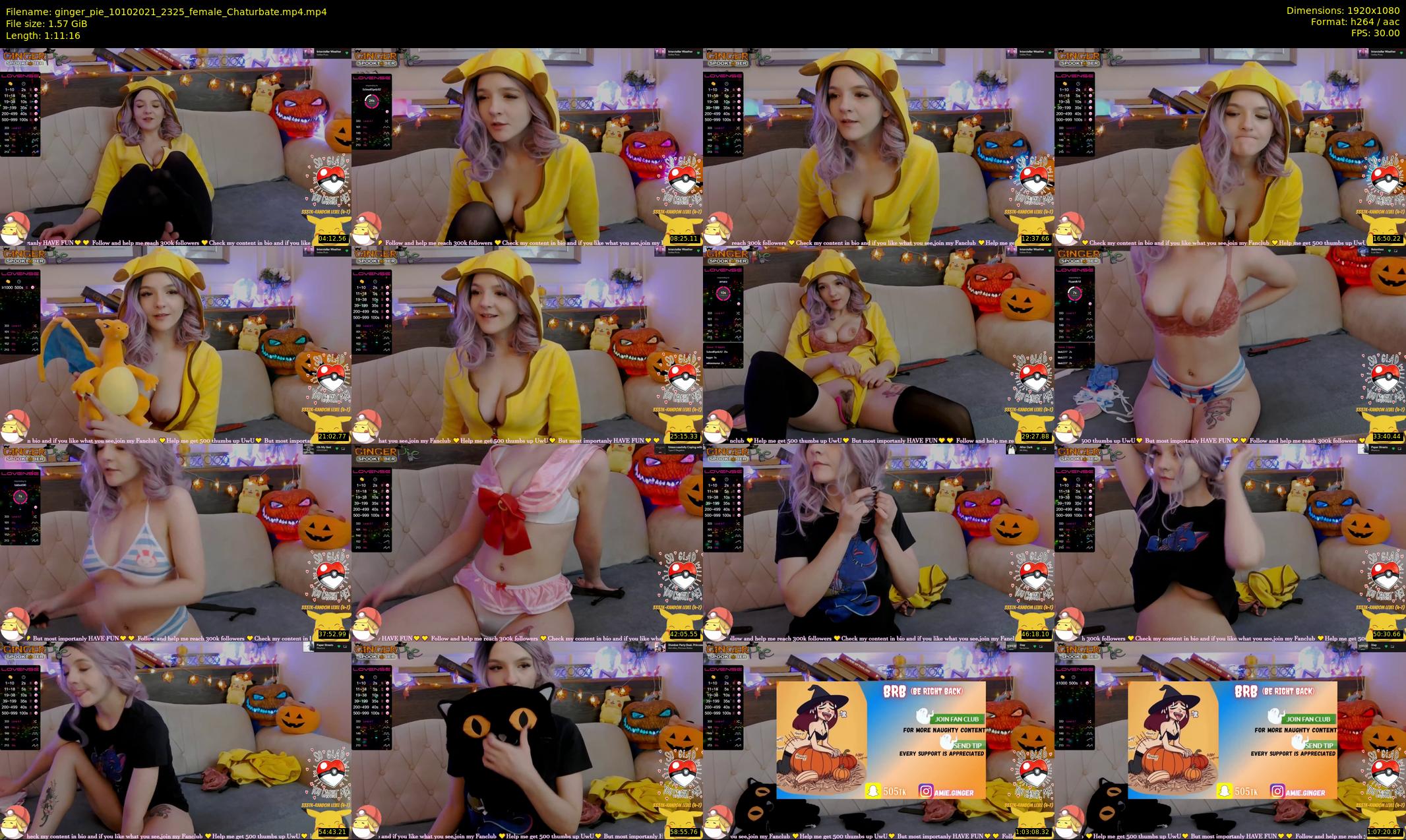 ginger_pie — 72 minute Chaturbate female cam show recording, 1080p, Oct 10, 2021