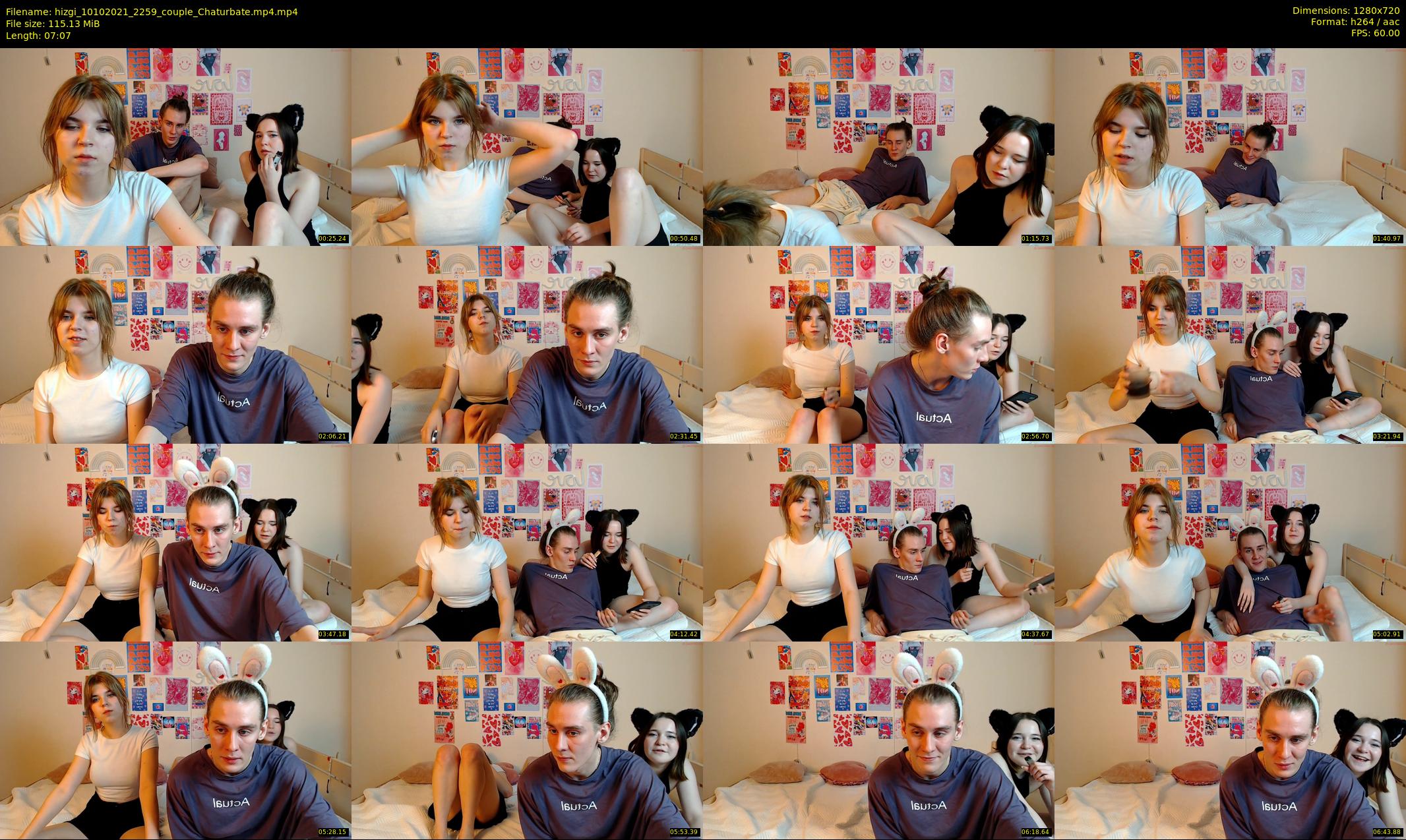 hizgi — 8 minute Chaturbate couple cam show recording, 720p, Oct 10, 2021
