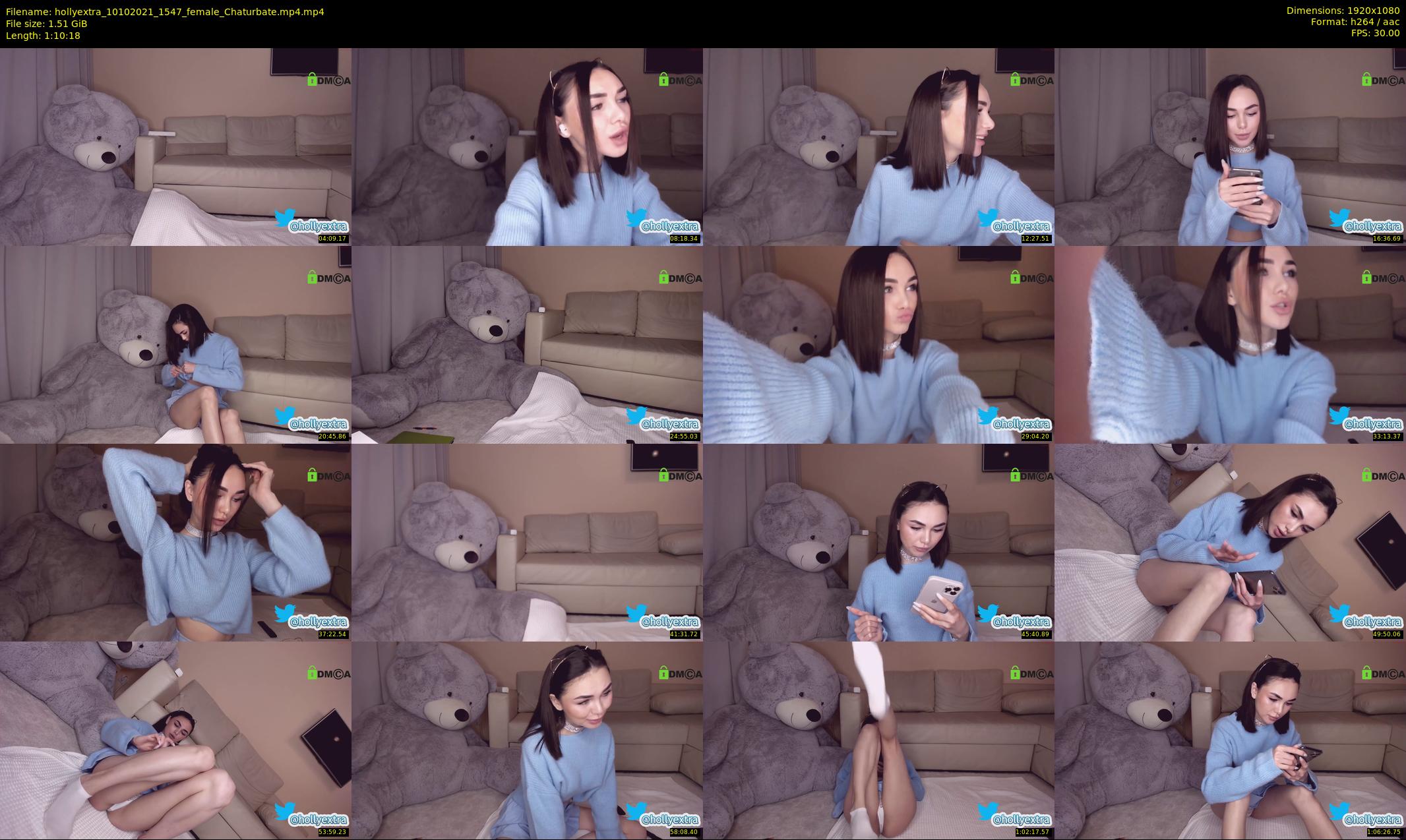 hollyextra — 71 minute Chaturbate female cam show recording, 1080p, Oct 10, 2021