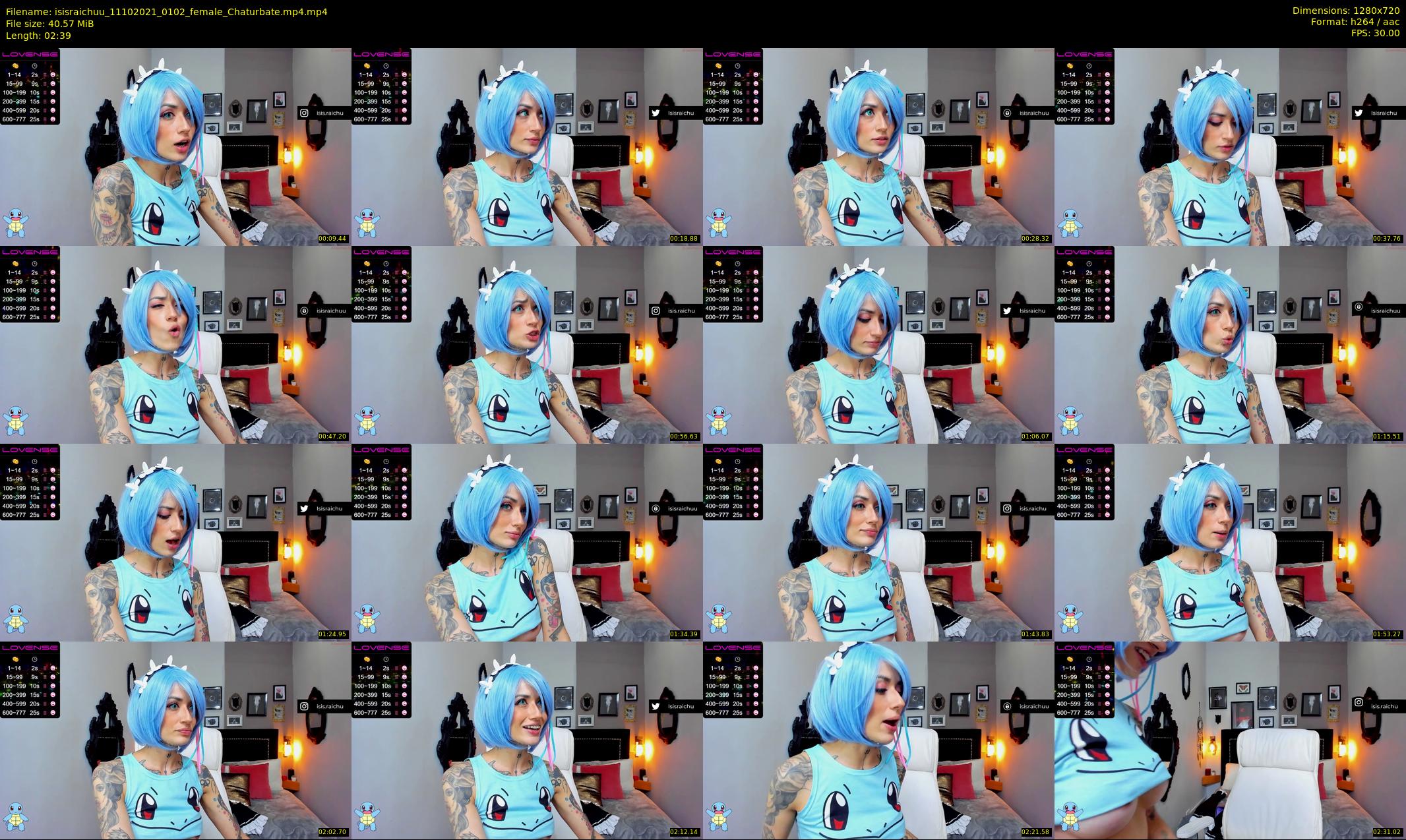 isisraichuu — 3 minute Chaturbate female cam show recording, 720p, Oct 11, 2021