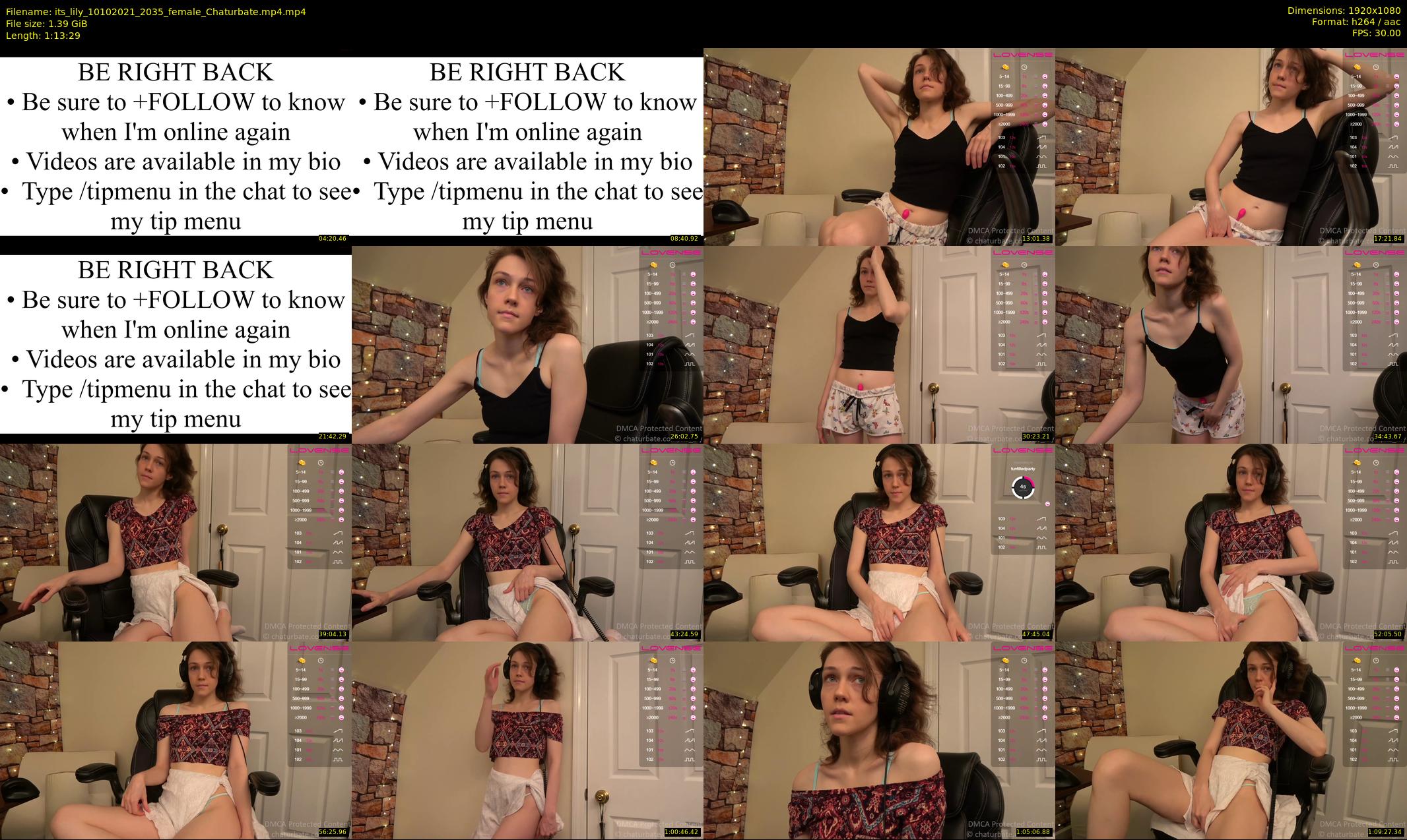 its_lily — 74 minute Chaturbate female cam show recording, 1080p, Oct 10, 2021