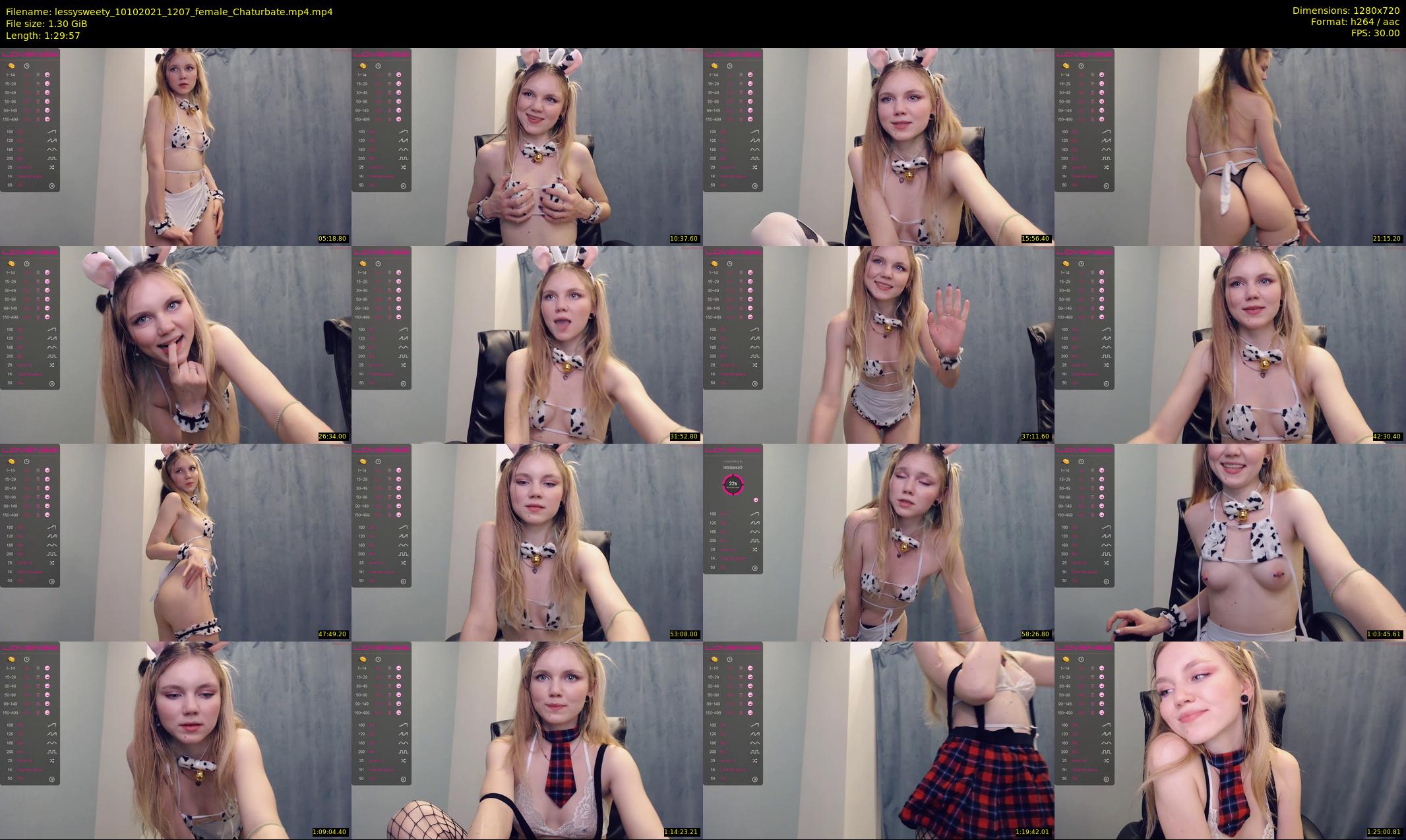 lessysweety — 90 minute Chaturbate female cam show recording, 720p, Oct 10, 2021