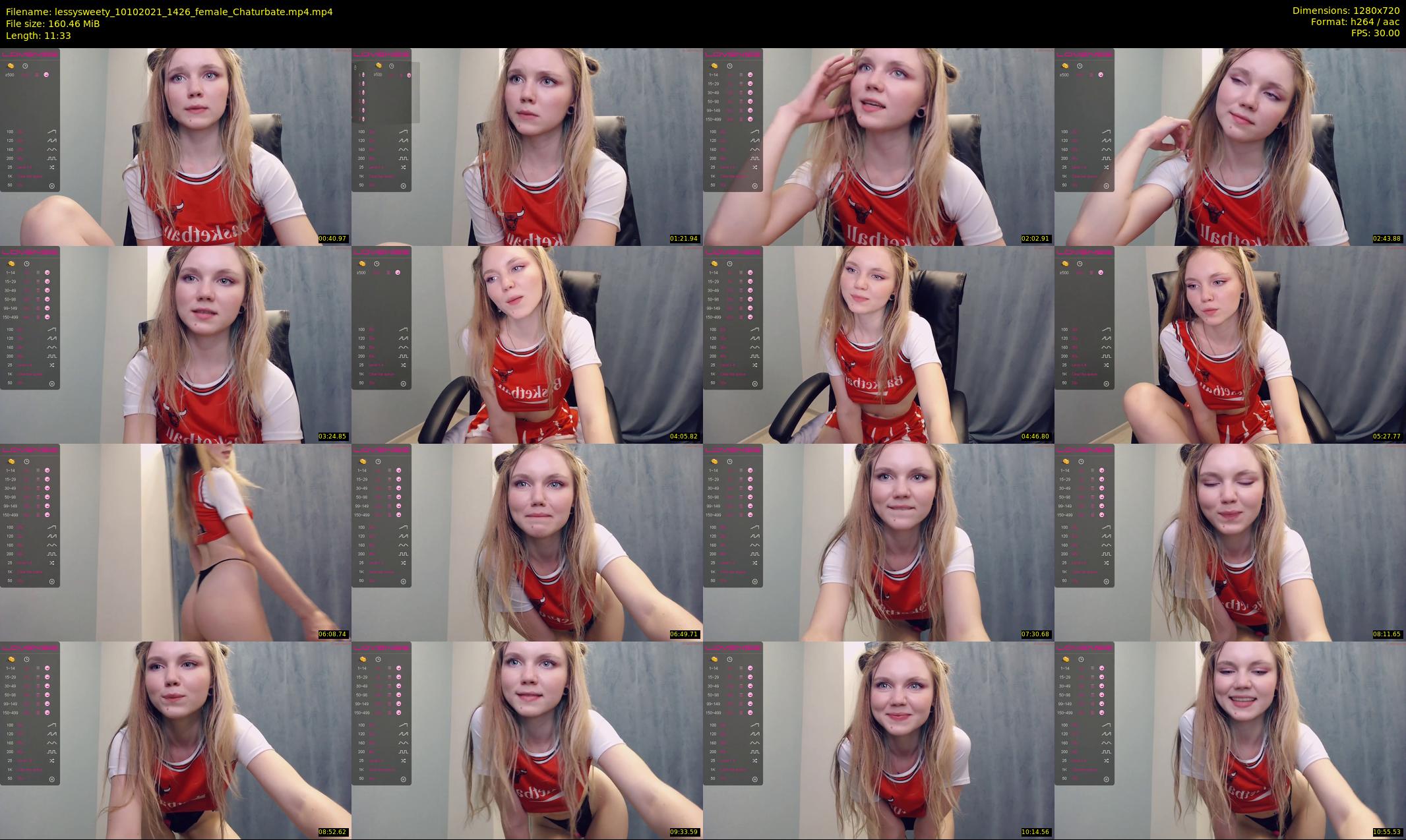 lessysweety — 12 minute Chaturbate female cam show recording, 720p, Oct 10, 2021