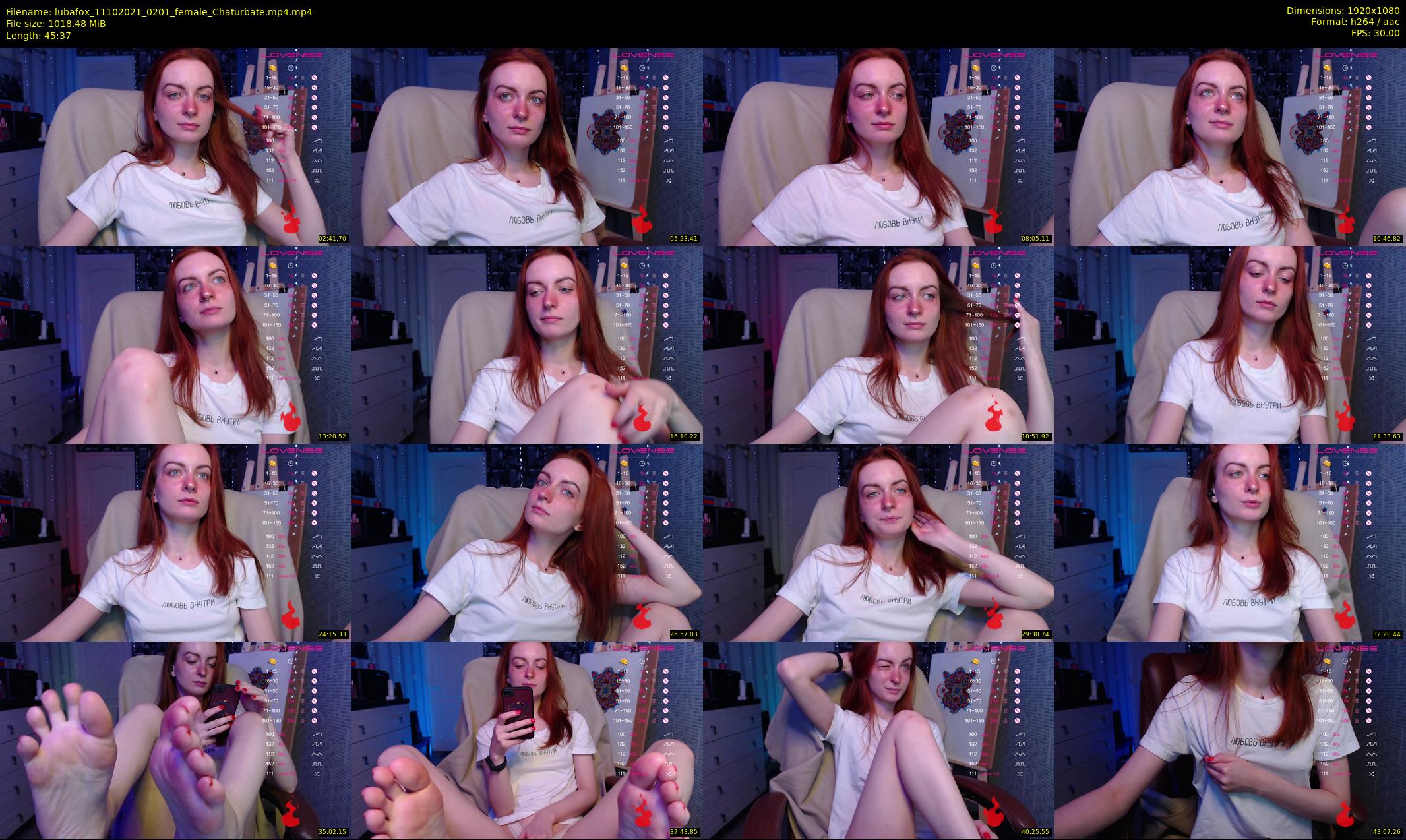 lubafox — 46 minute Chaturbate female cam show recording, 1080p, Oct 11, 2021