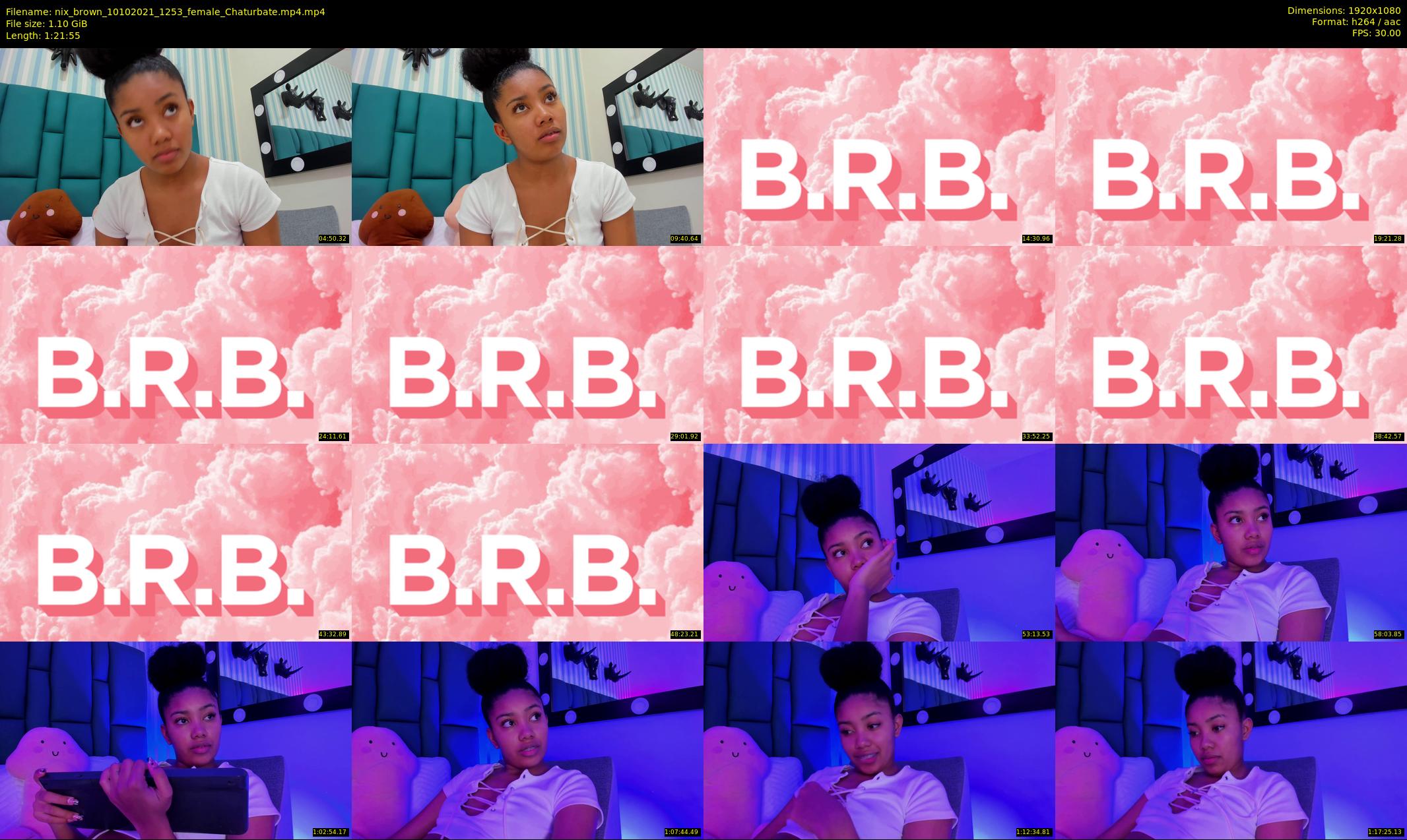 nix_brown — 82 minute Chaturbate female cam show recording, 1080p, Oct 10, 2021