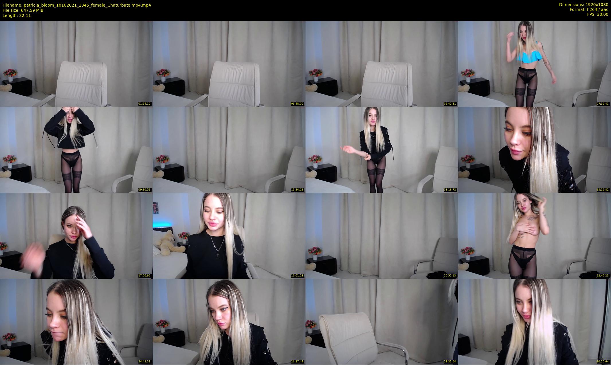 patricia_bloom — 33 minute Chaturbate female cam show recording, 1080p, Oct 10, 2021