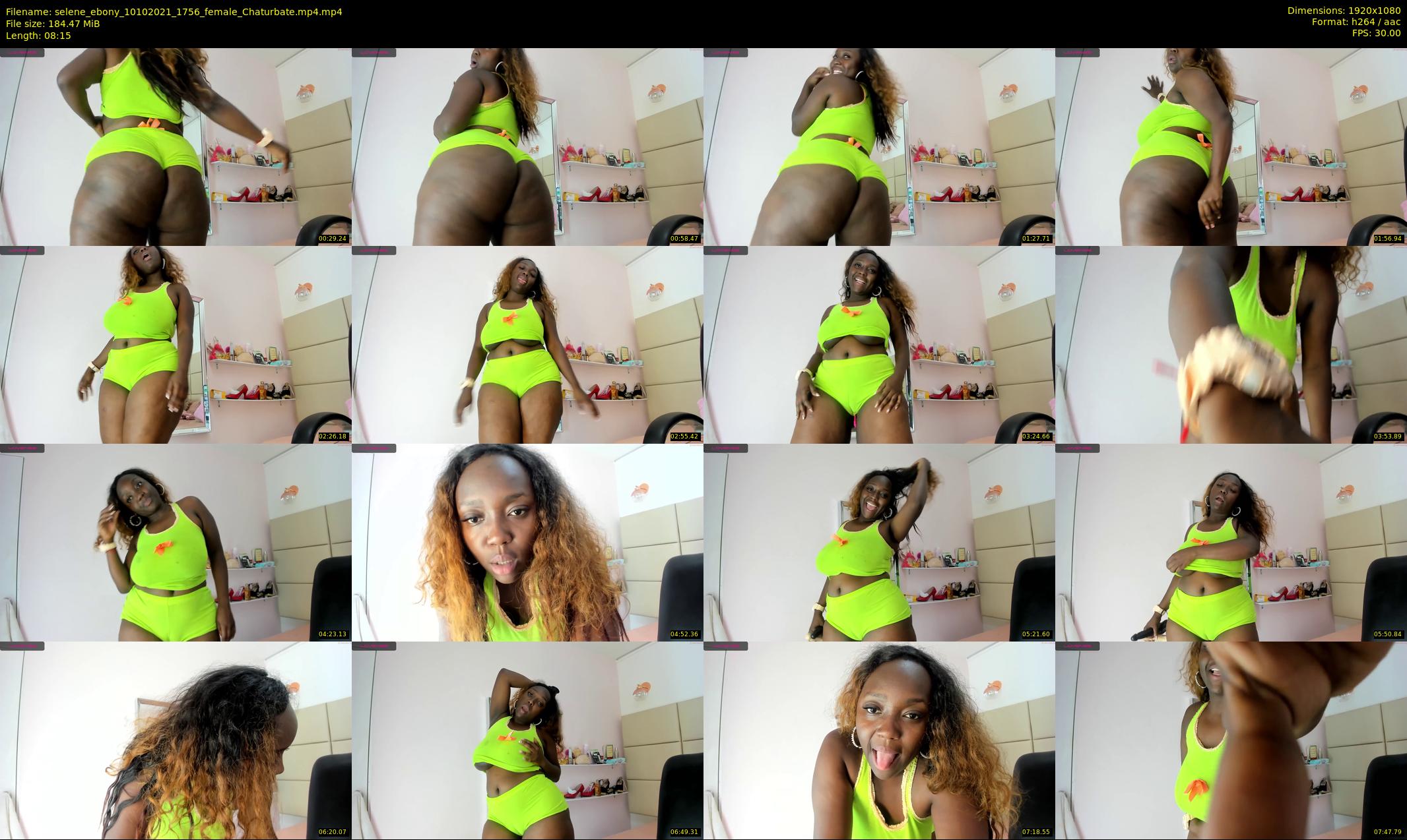 selene_ebony — 9 minute Chaturbate female cam show recording, 1080p, Oct 10, 2021