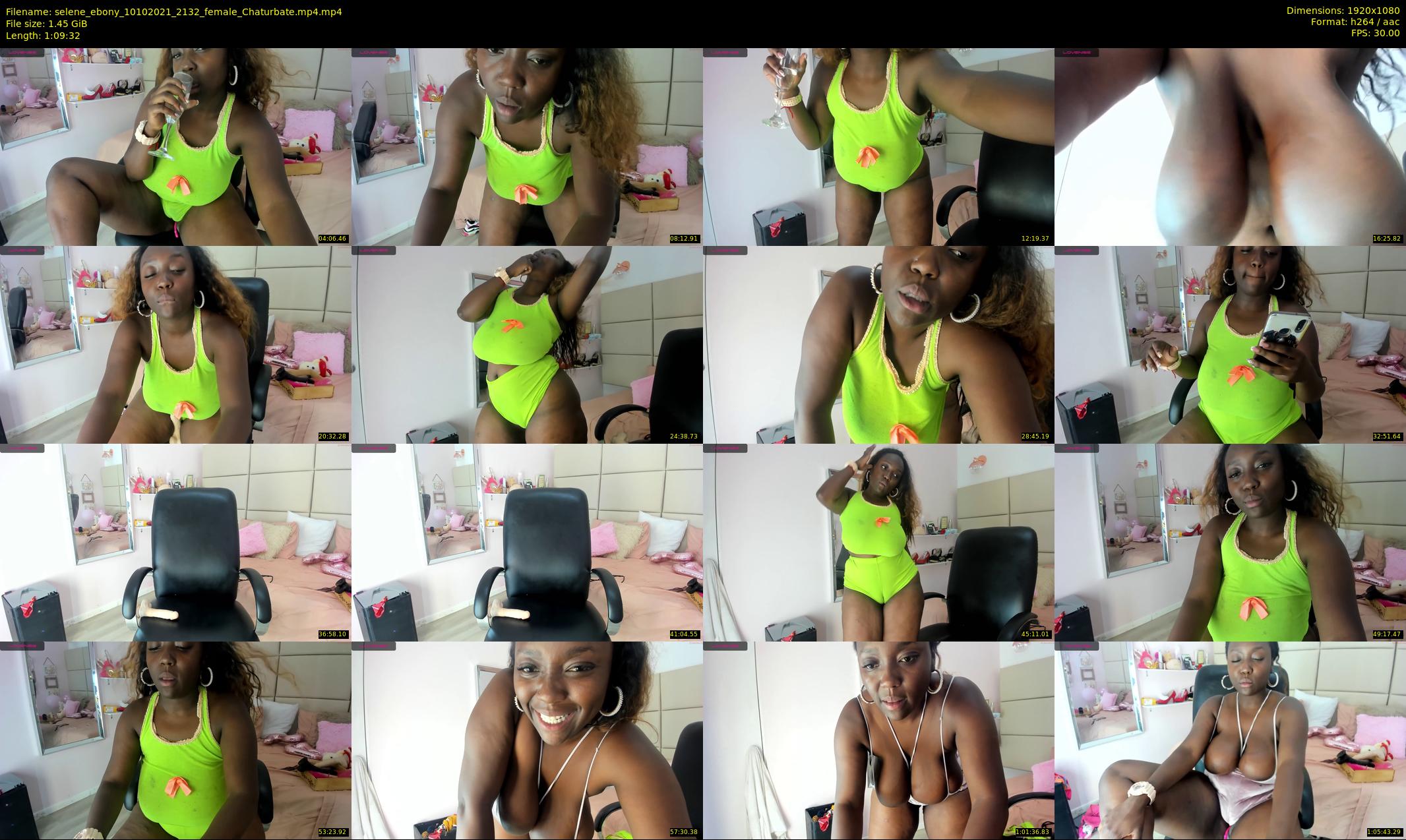 selene_ebony — 70 minute Chaturbate female cam show recording, 1080p, Oct 10, 2021