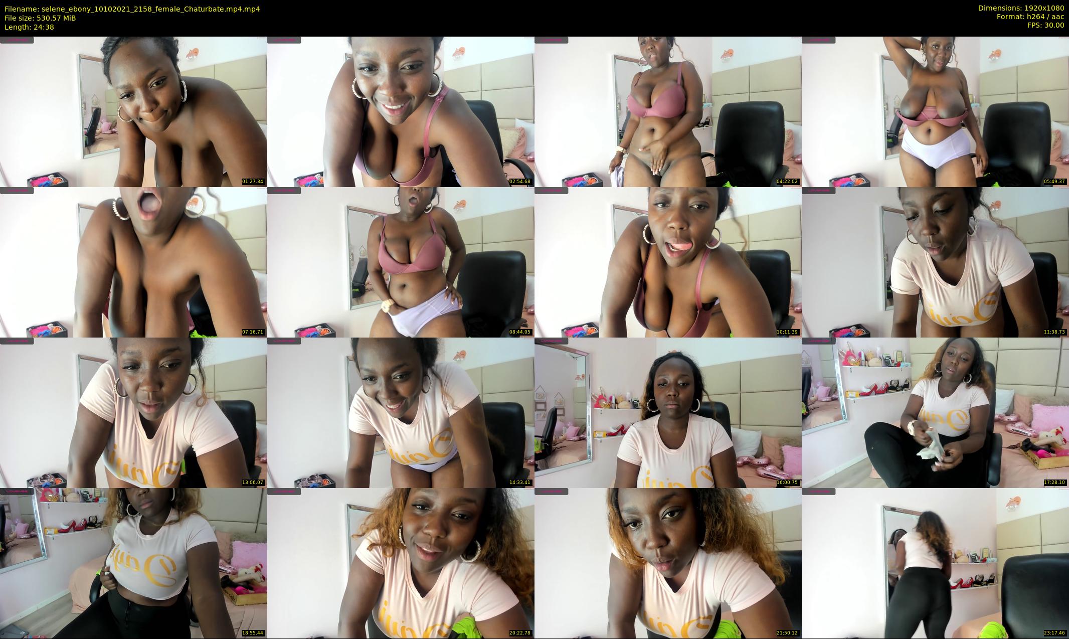 selene_ebony — 25 minute Chaturbate female cam show recording, 1080p, Oct 10, 2021