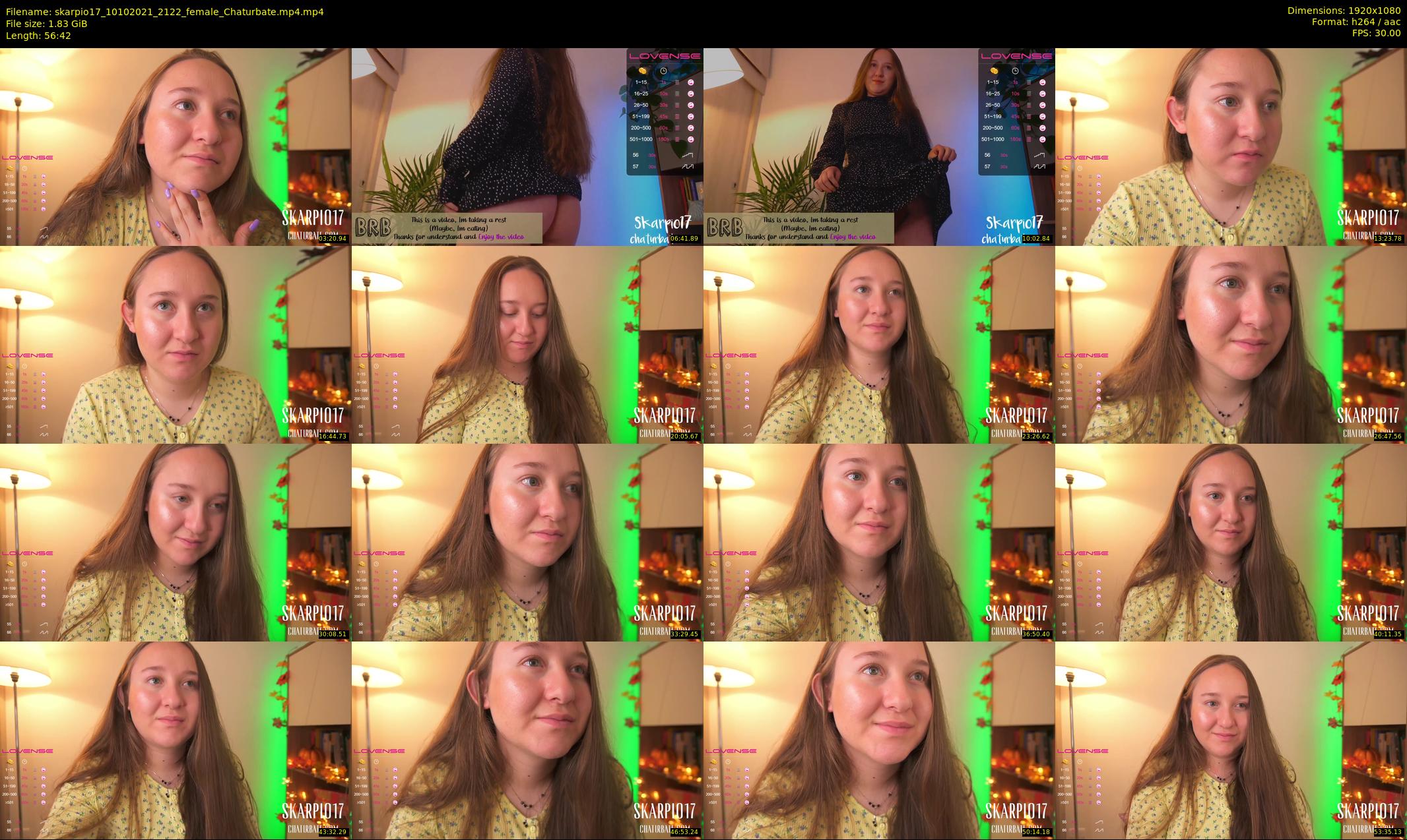 skarpio17 — 57 minute Chaturbate female cam show recording, 1080p, Oct 10, 2021