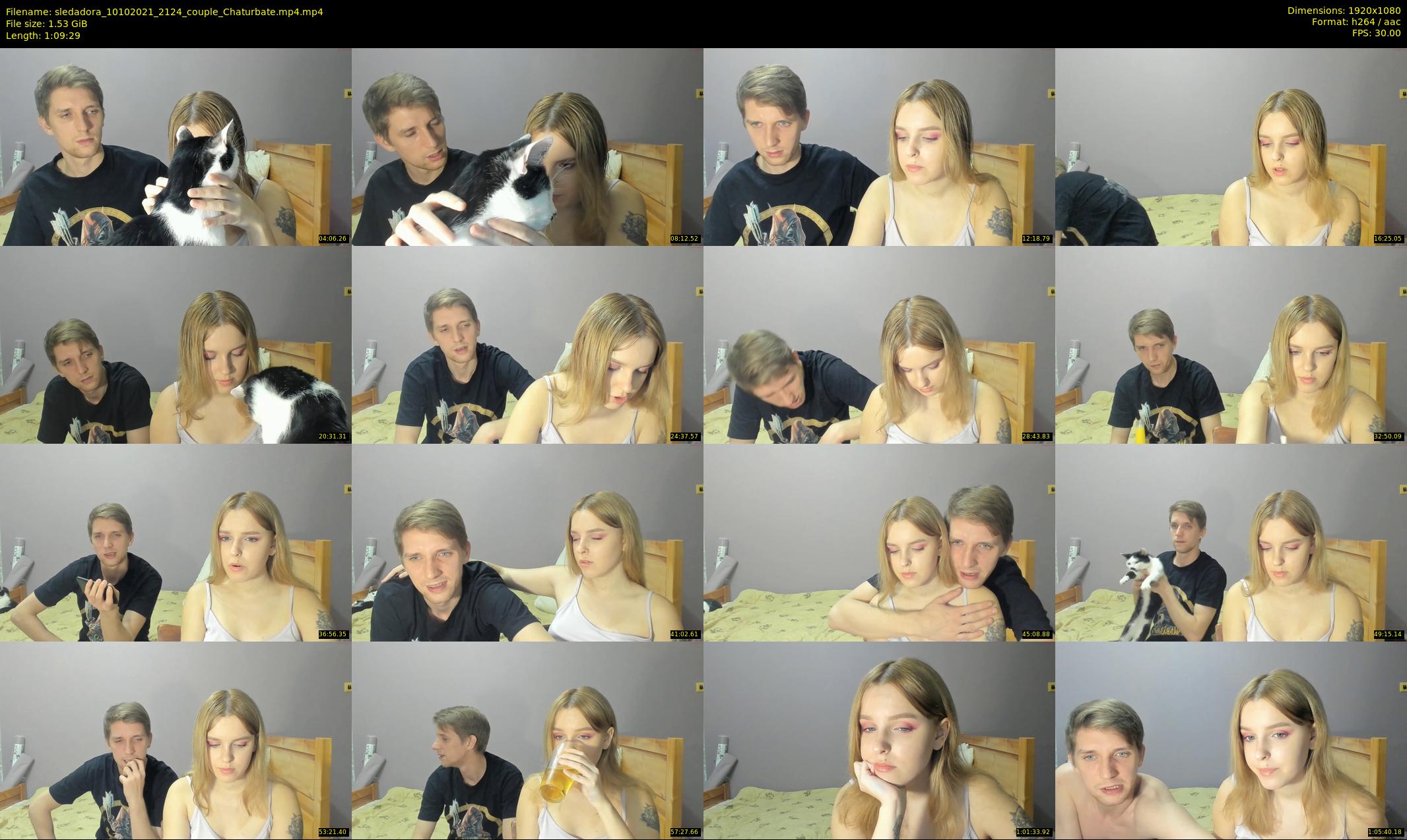 sledadora — 70 minute Chaturbate couple cam show recording, 1080p, Oct 10, 2021