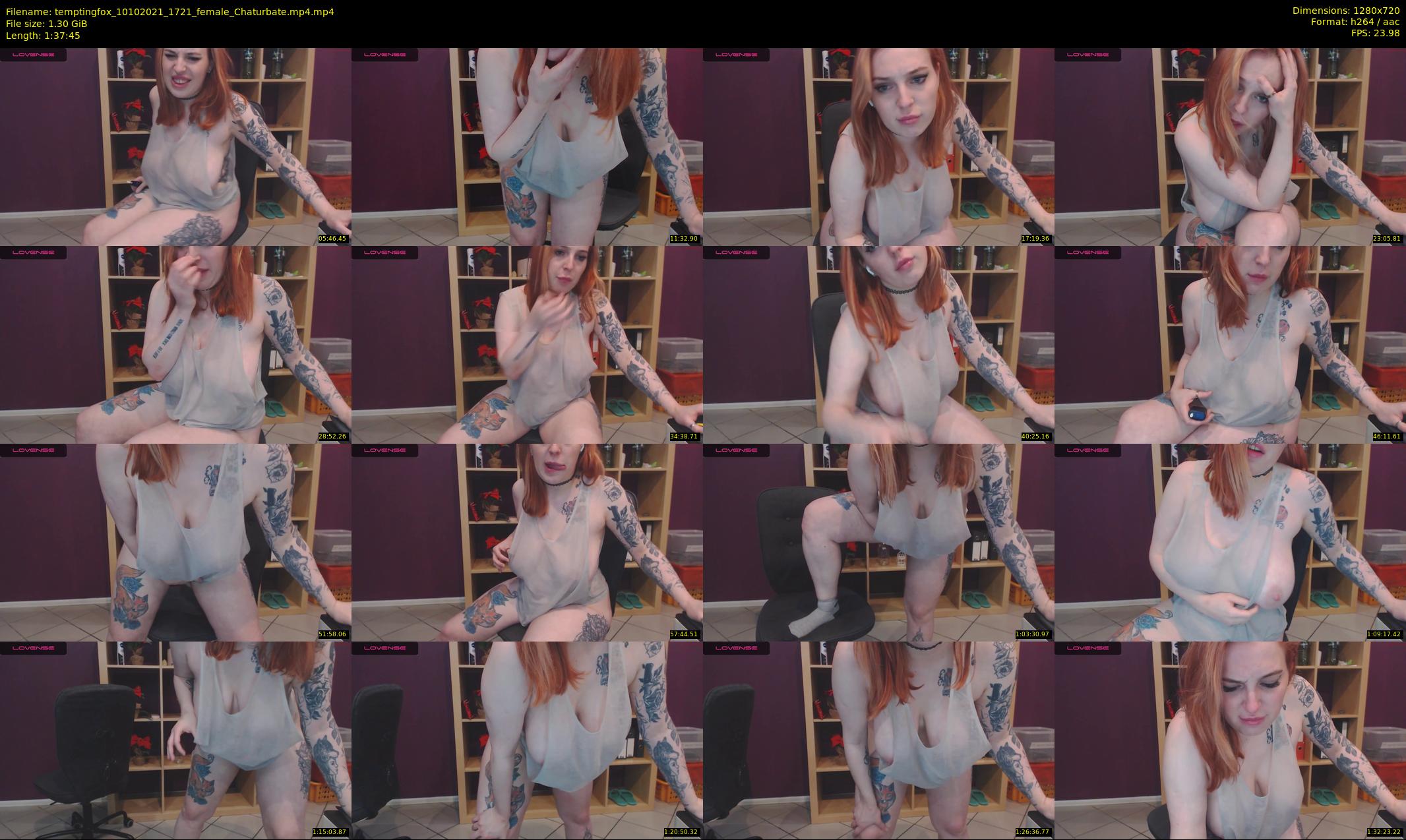 temptingfox — 98 minute Chaturbate female cam show recording, 720p, Oct 10, 2021