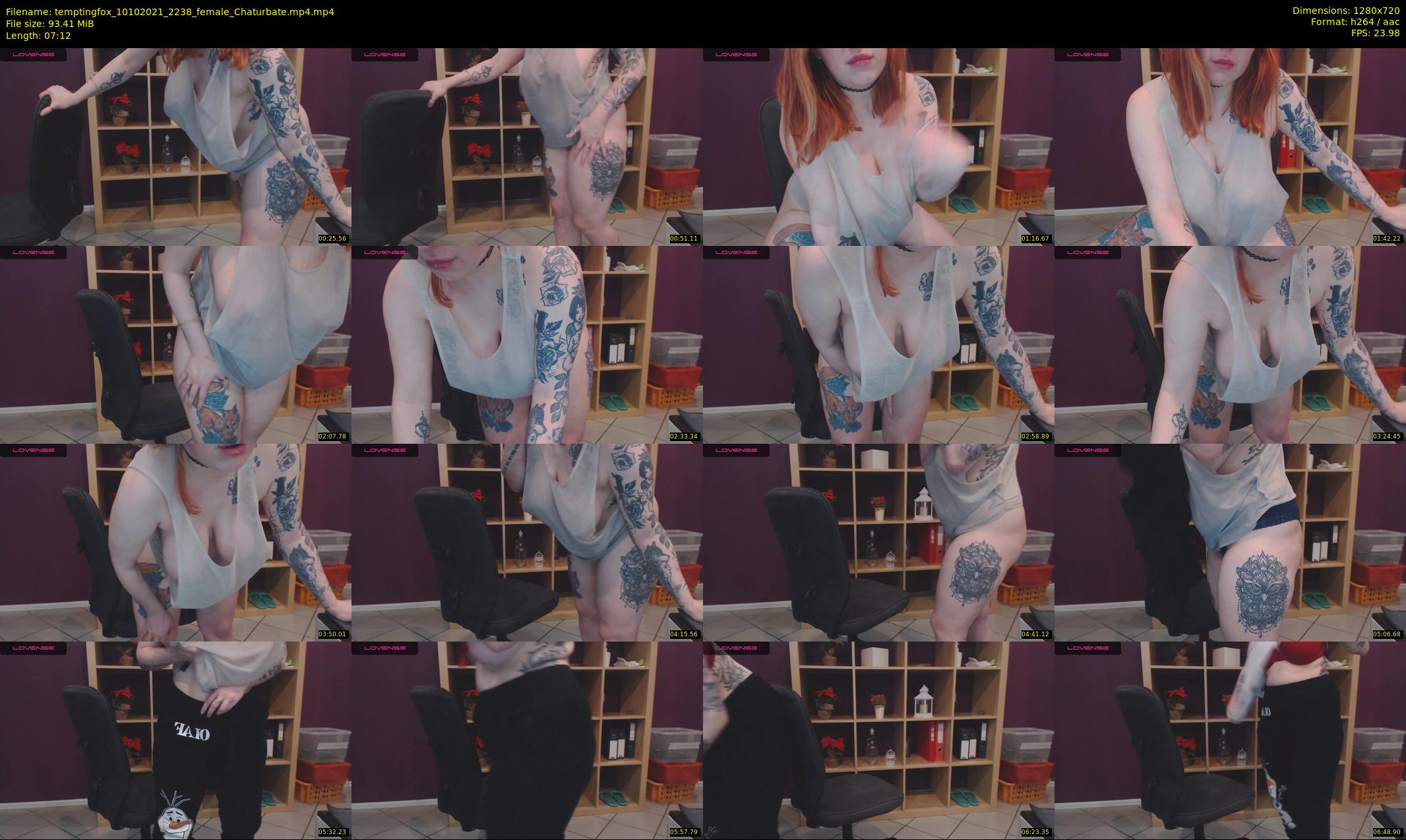 temptingfox — 8 minute Chaturbate female cam show recording, 720p, Oct 10, 2021