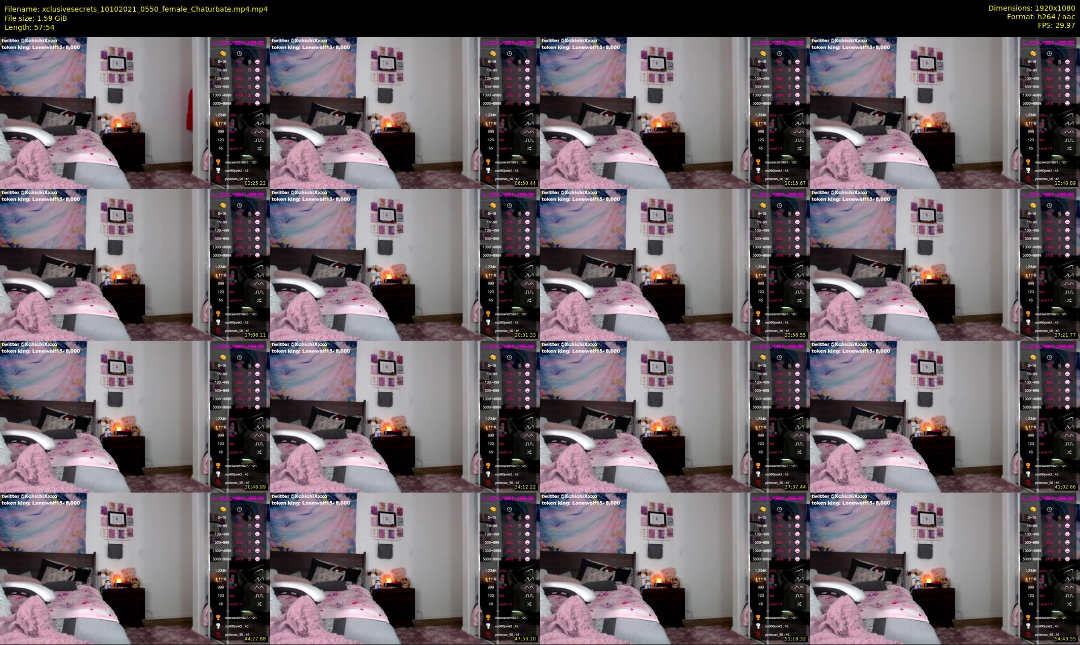 xclusivesecrets — 58 minute Chaturbate female cam show recording, 1080p, Oct 10, 2021