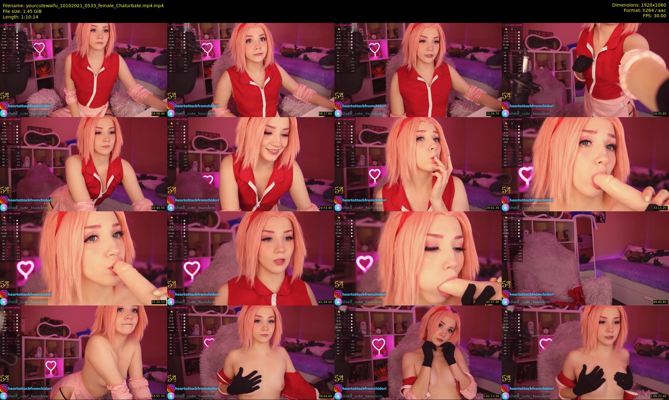 yourcutewaifu — 71 minute Chaturbate female cam show recording, 1080p, Oct 10, 2021