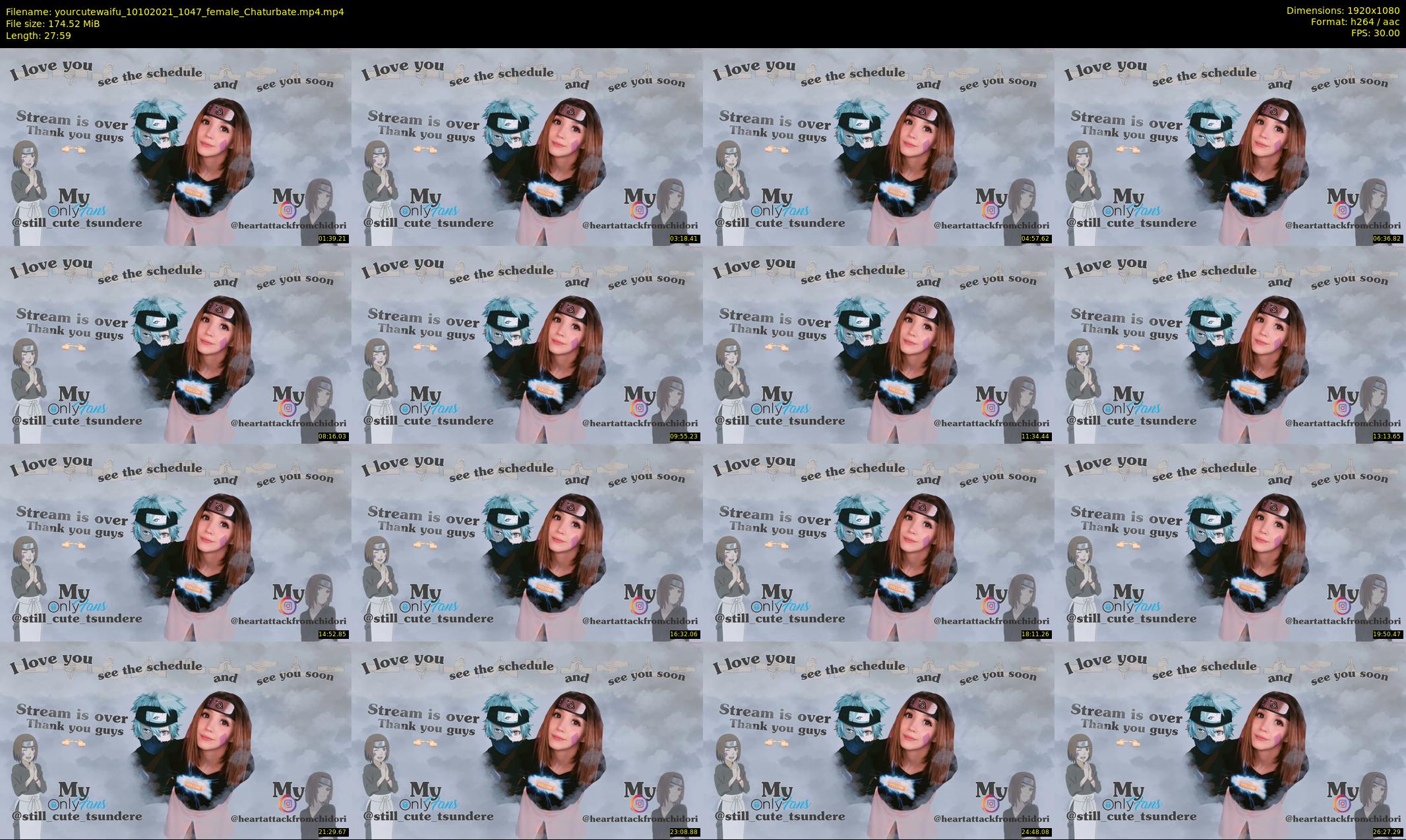 yourcutewaifu — 28 minute Chaturbate female cam show recording, 1080p, Oct 10, 2021