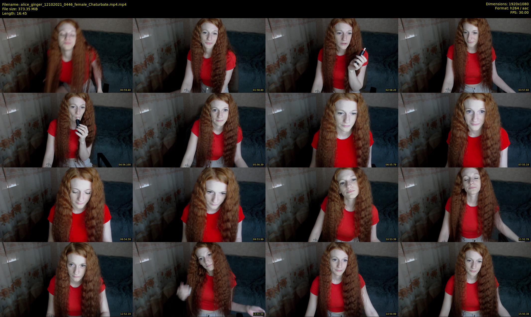 alice_ginger — 17 minute Chaturbate female cam show recording, 1080p, Oct 12, 2021