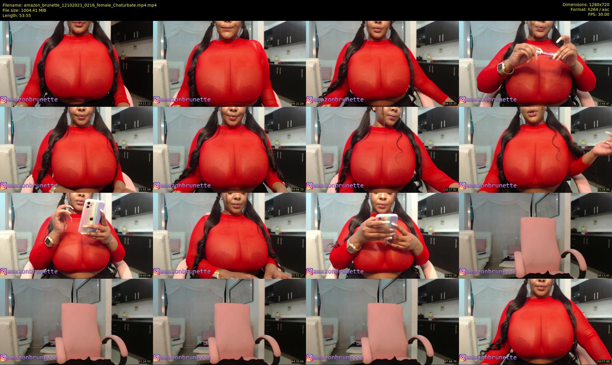 amazon_brunette — 54 minute Chaturbate female cam show recording, 720p, Oct 12, 2021
