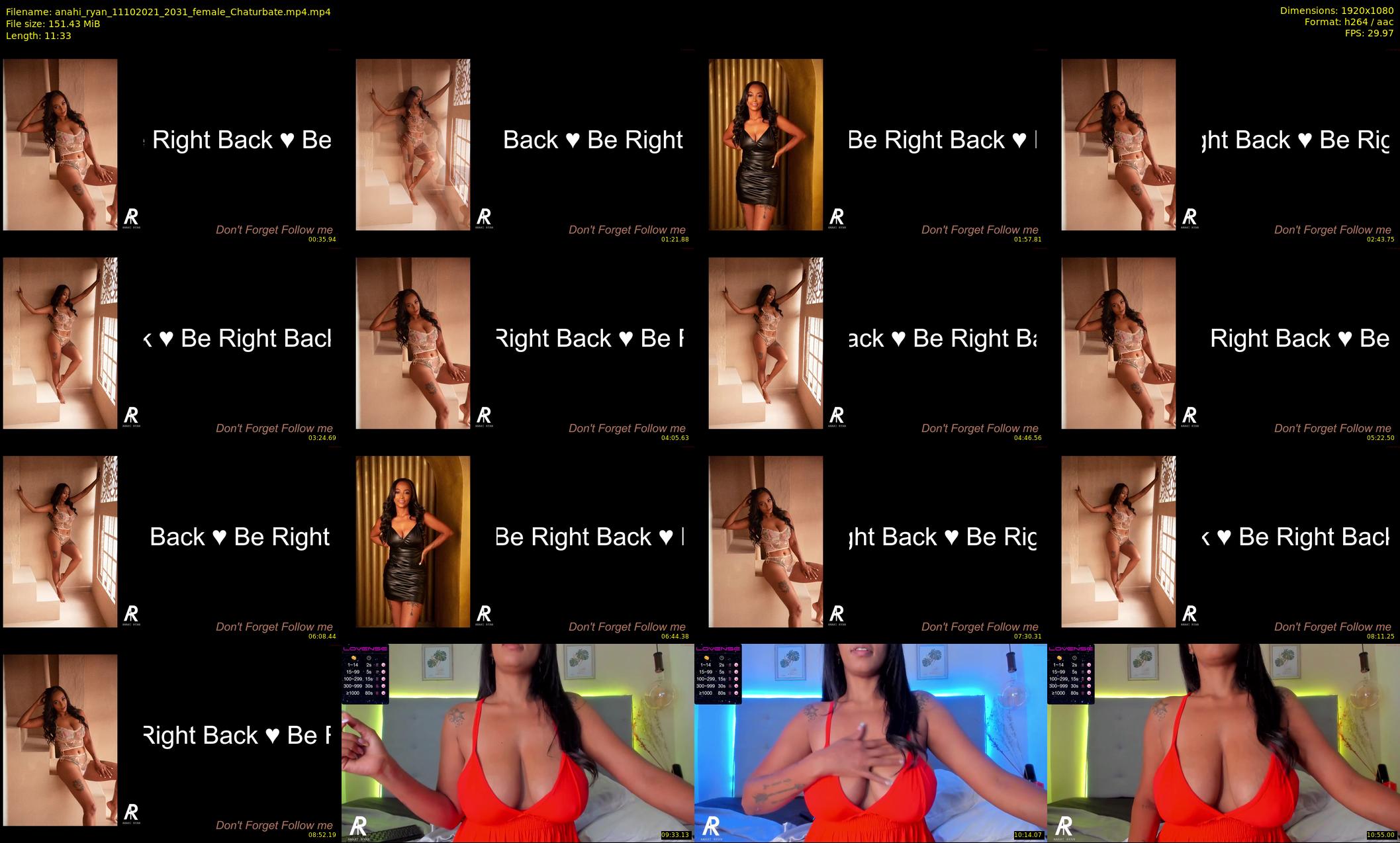 anahi_ryan — 12 minute Chaturbate female cam show recording, 1080p, Oct 11, 2021