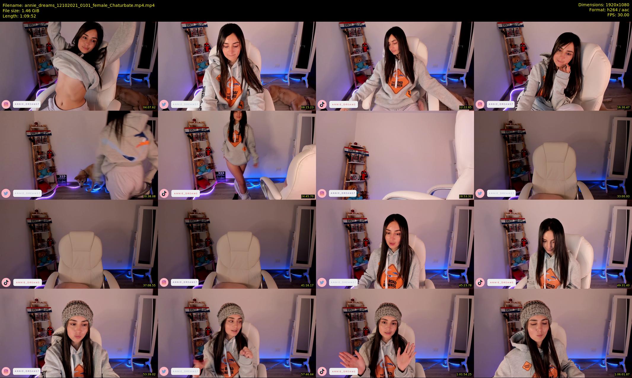 annie_dreams — 70 minute Chaturbate female cam show recording, 1080p, Oct 12, 2021