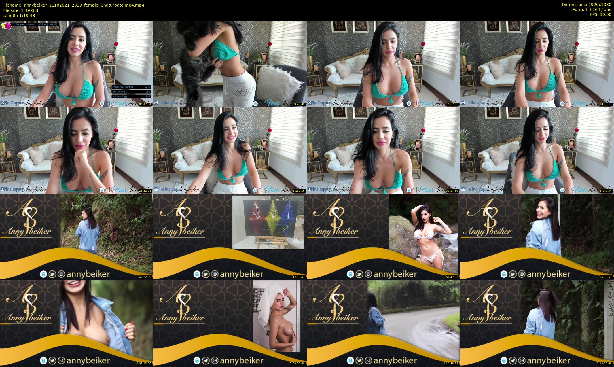 annybeiker — 80 minute Chaturbate female cam show recording, 1080p, Oct 11, 2021