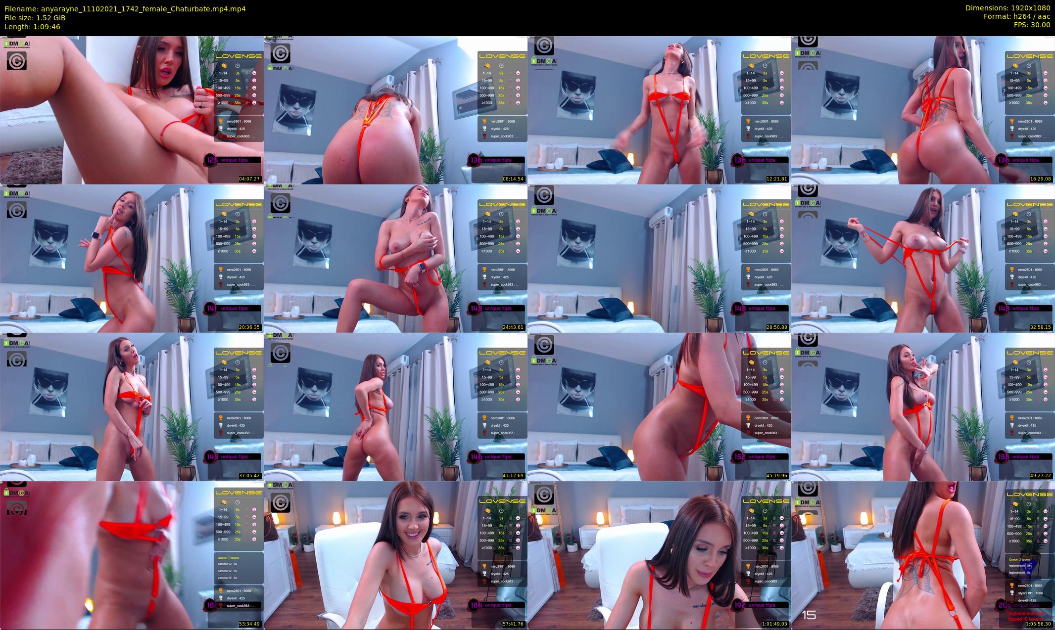 anyarayne — 70 minute Chaturbate female cam show recording, 1080p, Oct 11, 2021