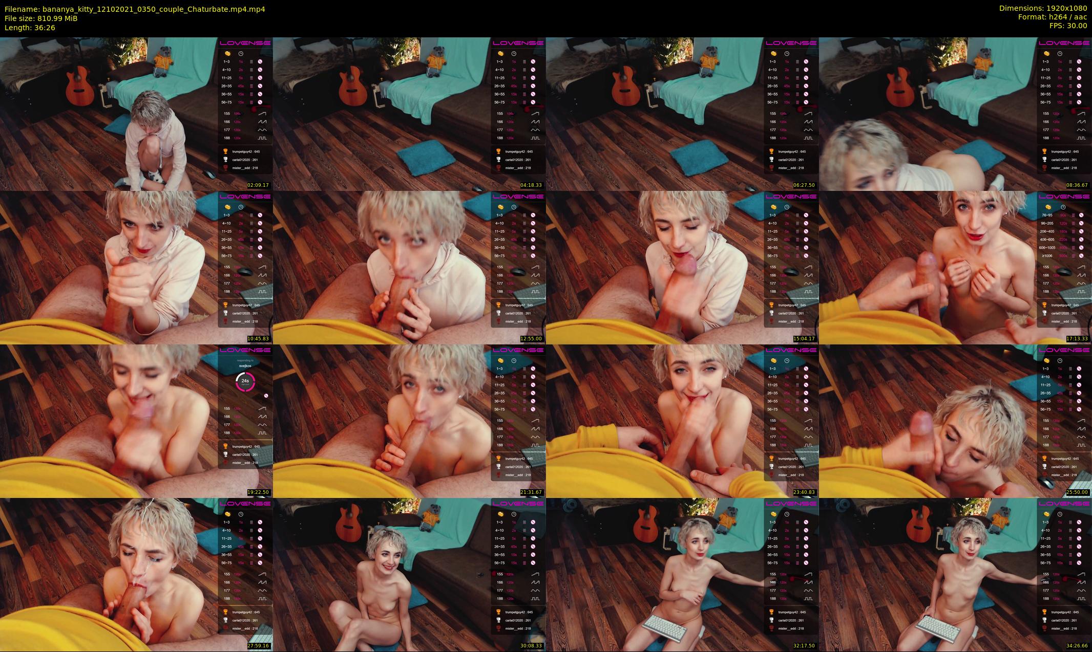 bananya_kitty — 37 minute Chaturbate couple cam show recording, 1080p, Oct 12, 2021