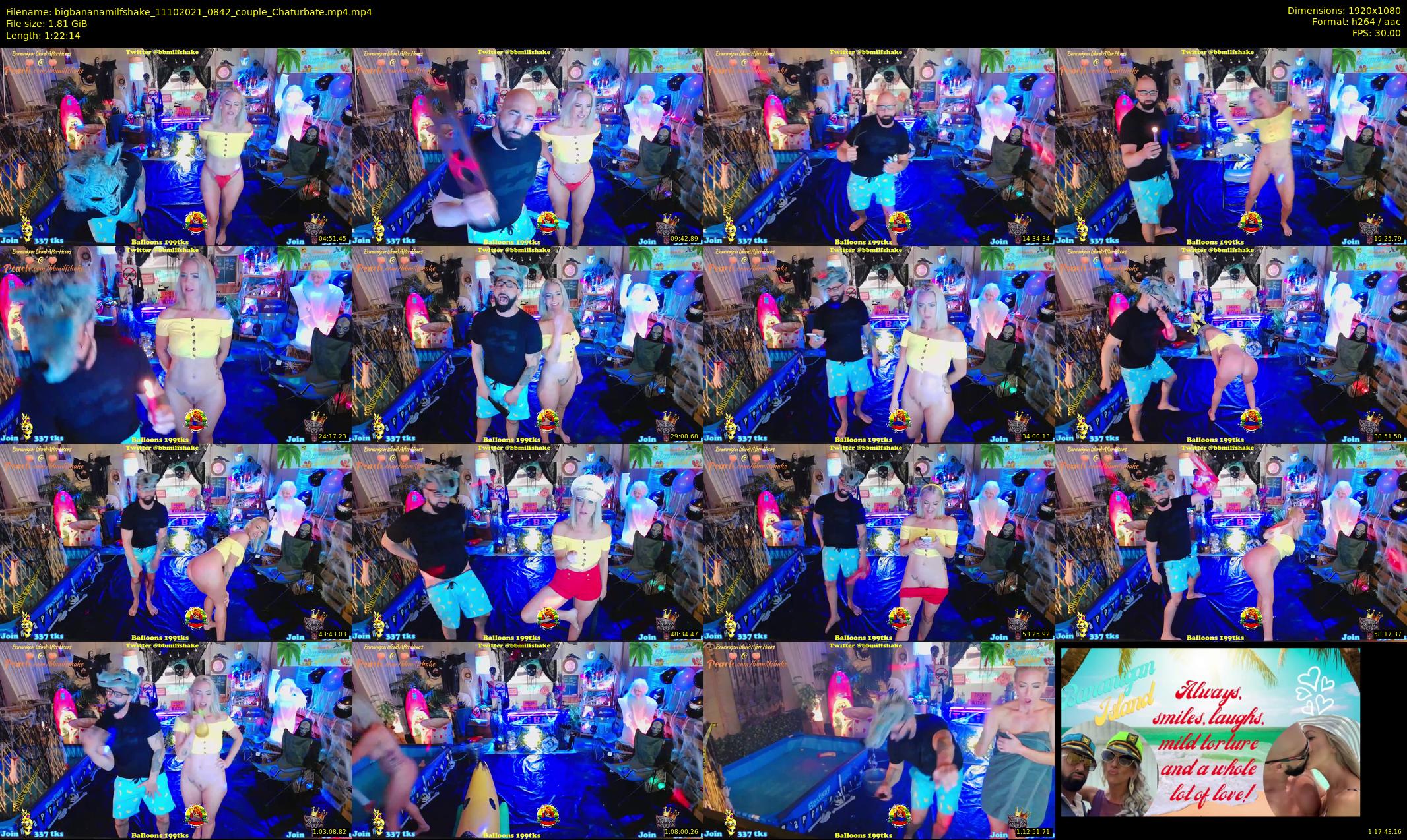 bigbananamilfshake — 83 minute Chaturbate couple cam show recording, 1080p, Oct 11, 2021