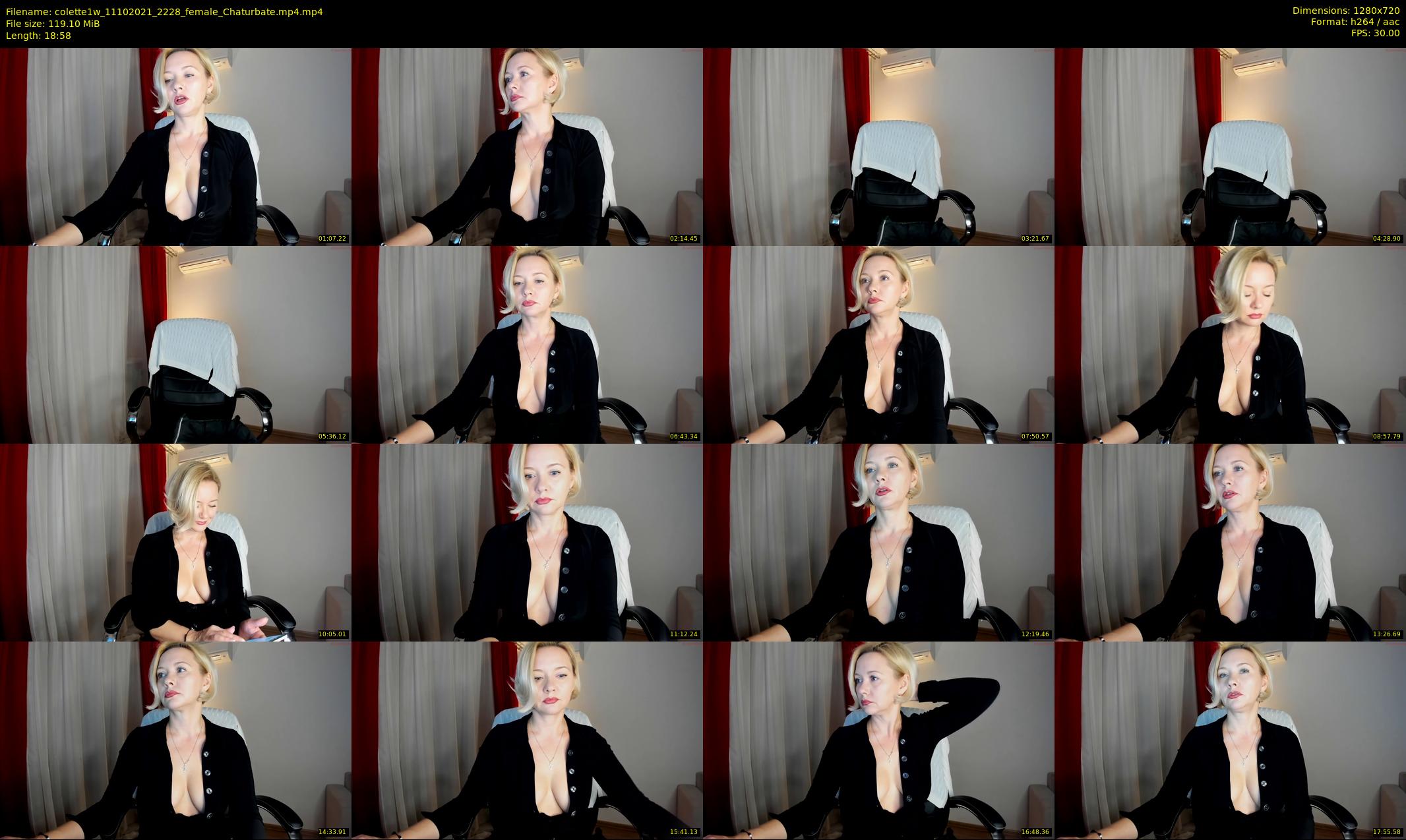 colette1w — 19 minute Chaturbate female cam show recording, 720p, Oct 11, 2021