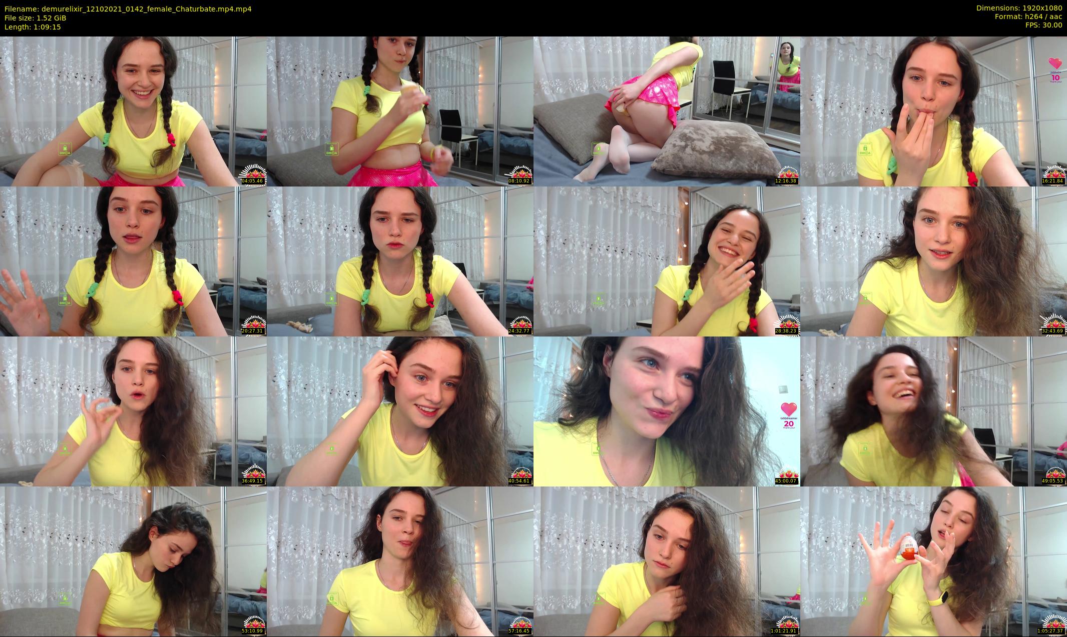 demurelixir — 70 minute Chaturbate female cam show recording, 1080p, Oct 12, 2021