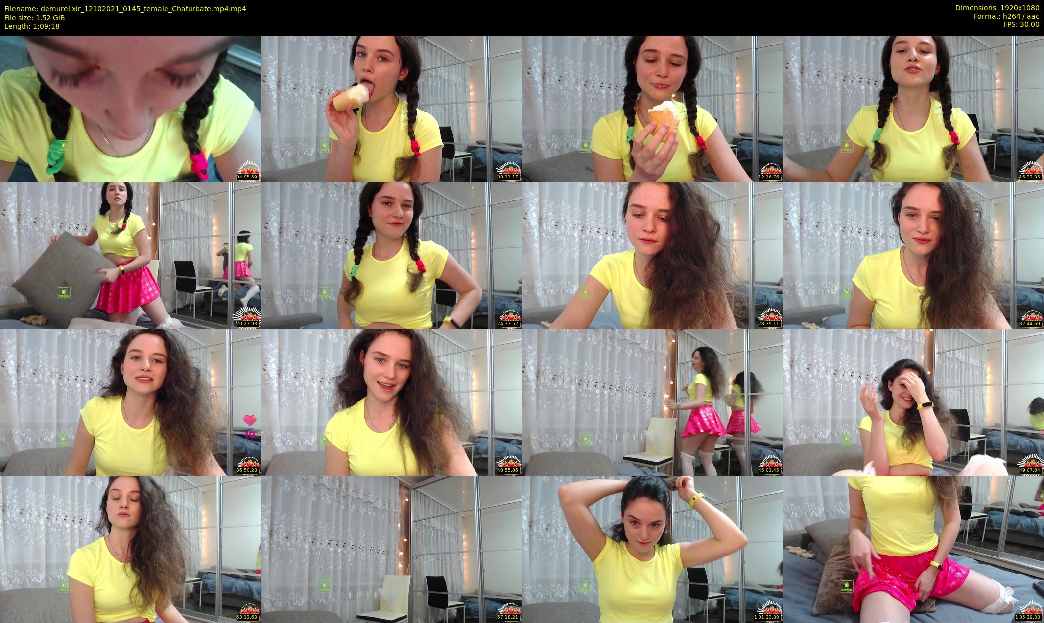 demurelixir — 70 minute Chaturbate female cam show recording, 1080p, Oct 12, 2021