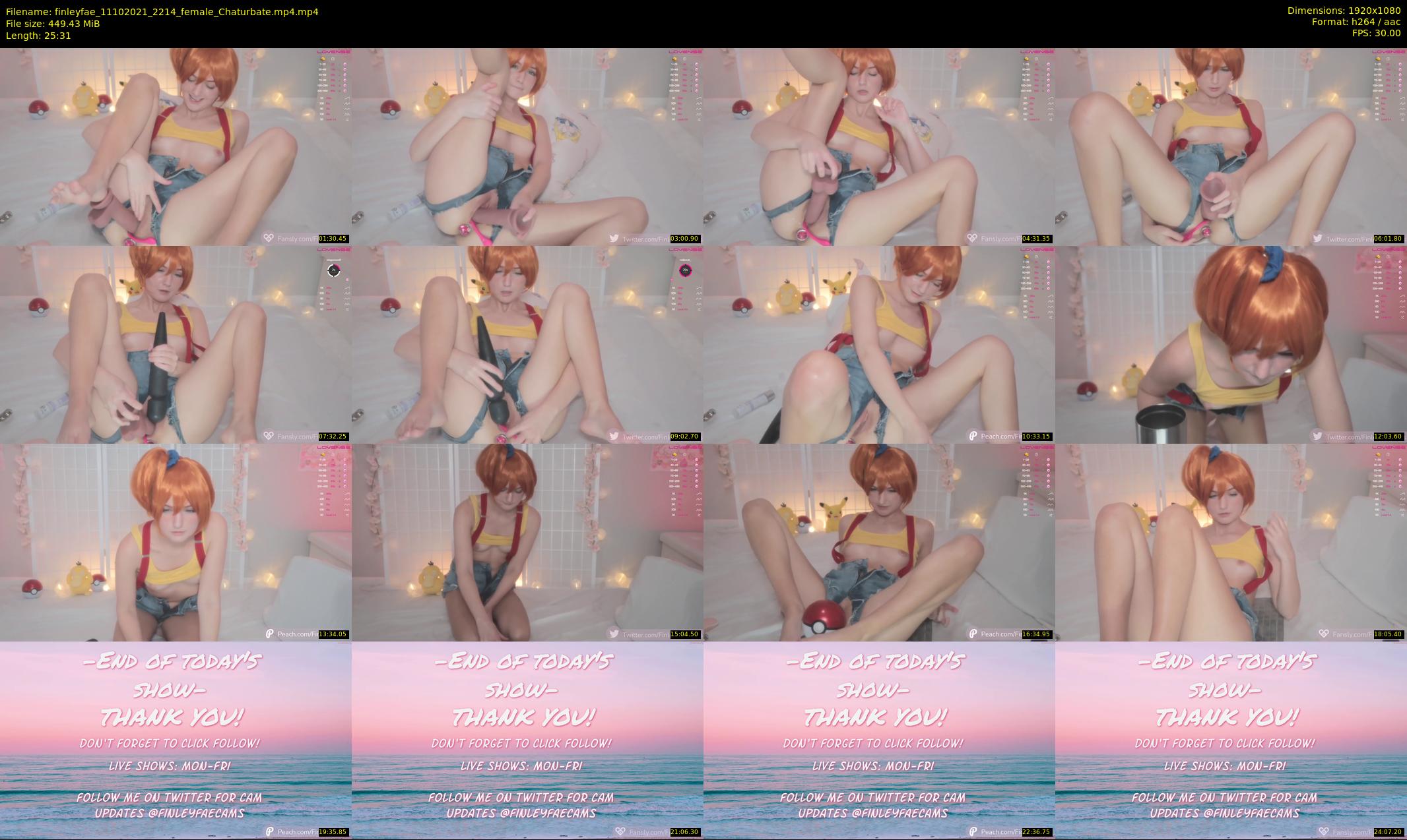 finleyfae — 26 minute Chaturbate female cam show recording, 1080p, Oct 11, 2021