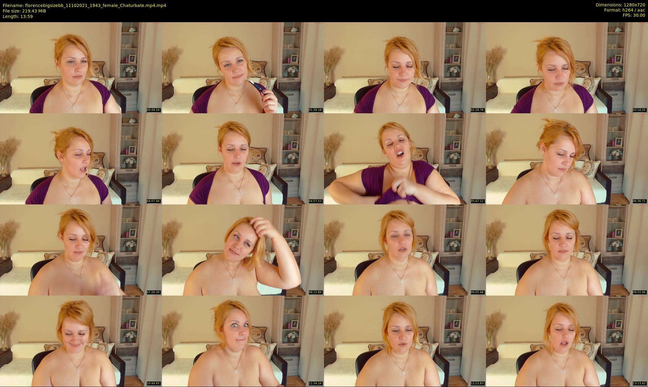 florencebigsizebb — 14 minute Chaturbate female cam show recording, 720p, Oct 11, 2021