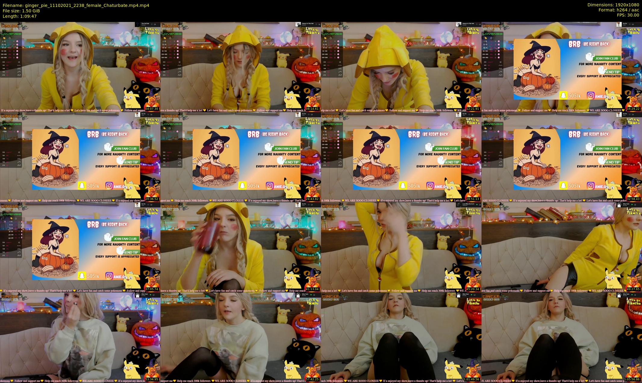 ginger_pie — 70 minute Chaturbate female cam show recording, 1080p, Oct 11, 2021