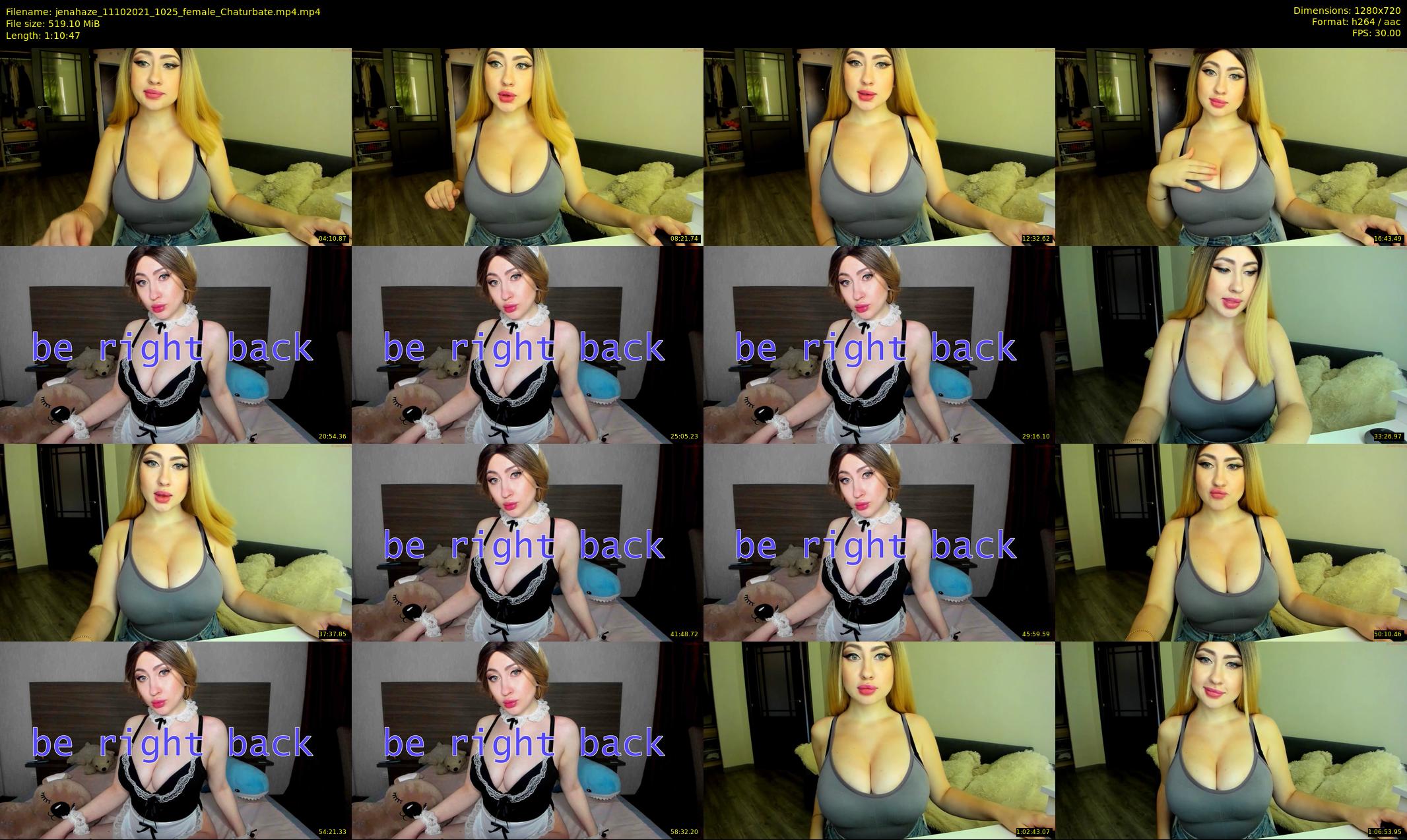 jenahaze — 71 minute Chaturbate female cam show recording, 720p, Oct 11, 2021