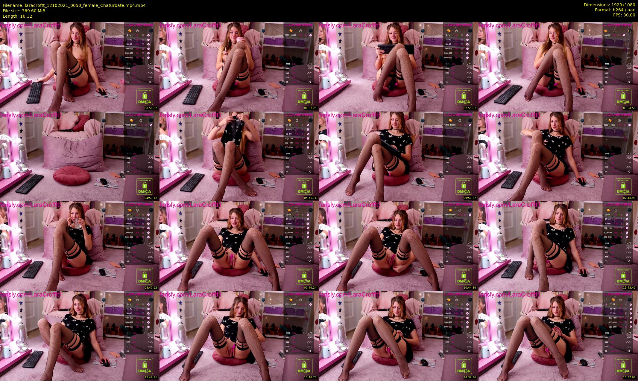 laracroftt — 17 minute Chaturbate female cam show recording, 1080p, Oct 12, 2021