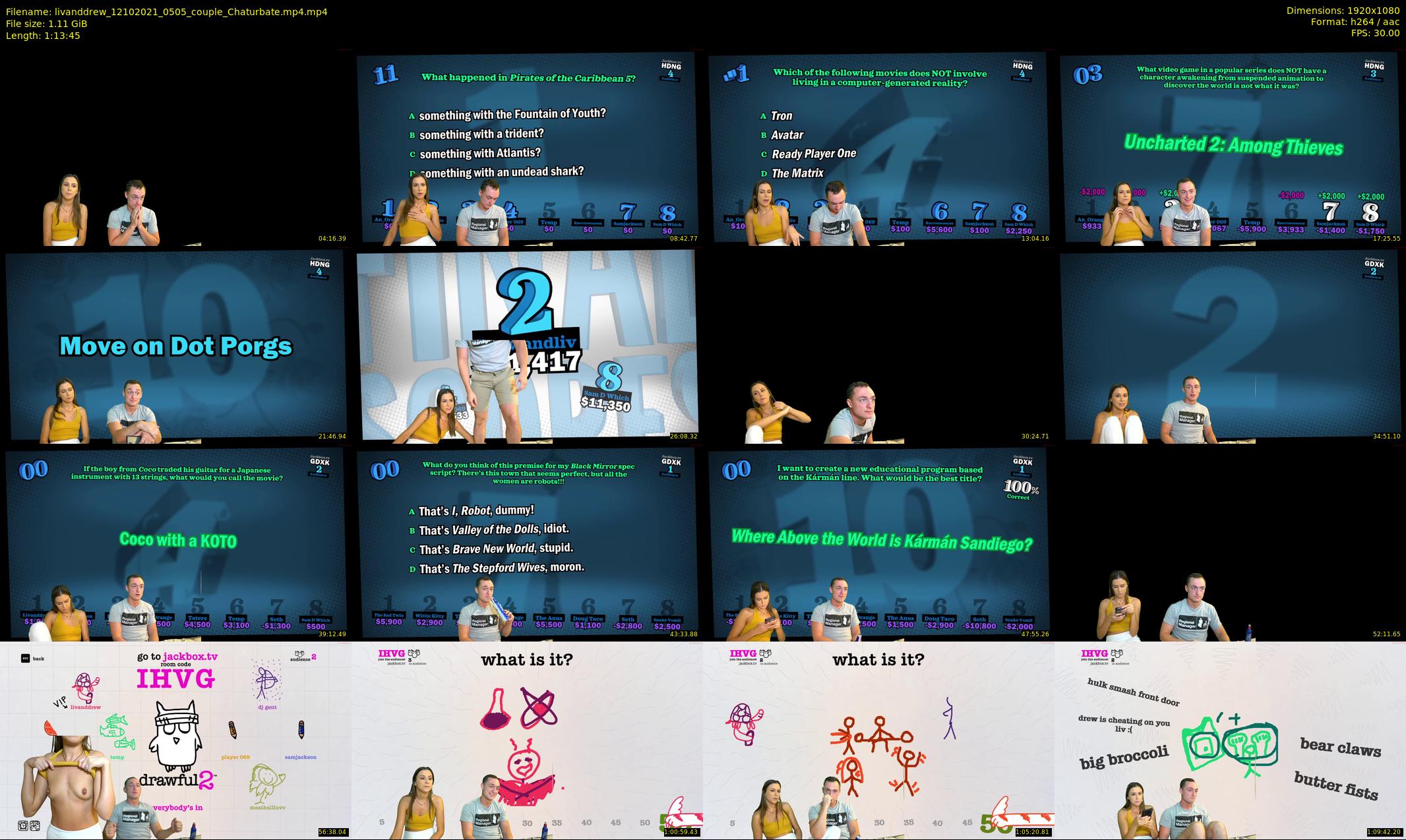 livanddrew — 74 minute Chaturbate couple cam show recording, 1080p, Oct 12, 2021