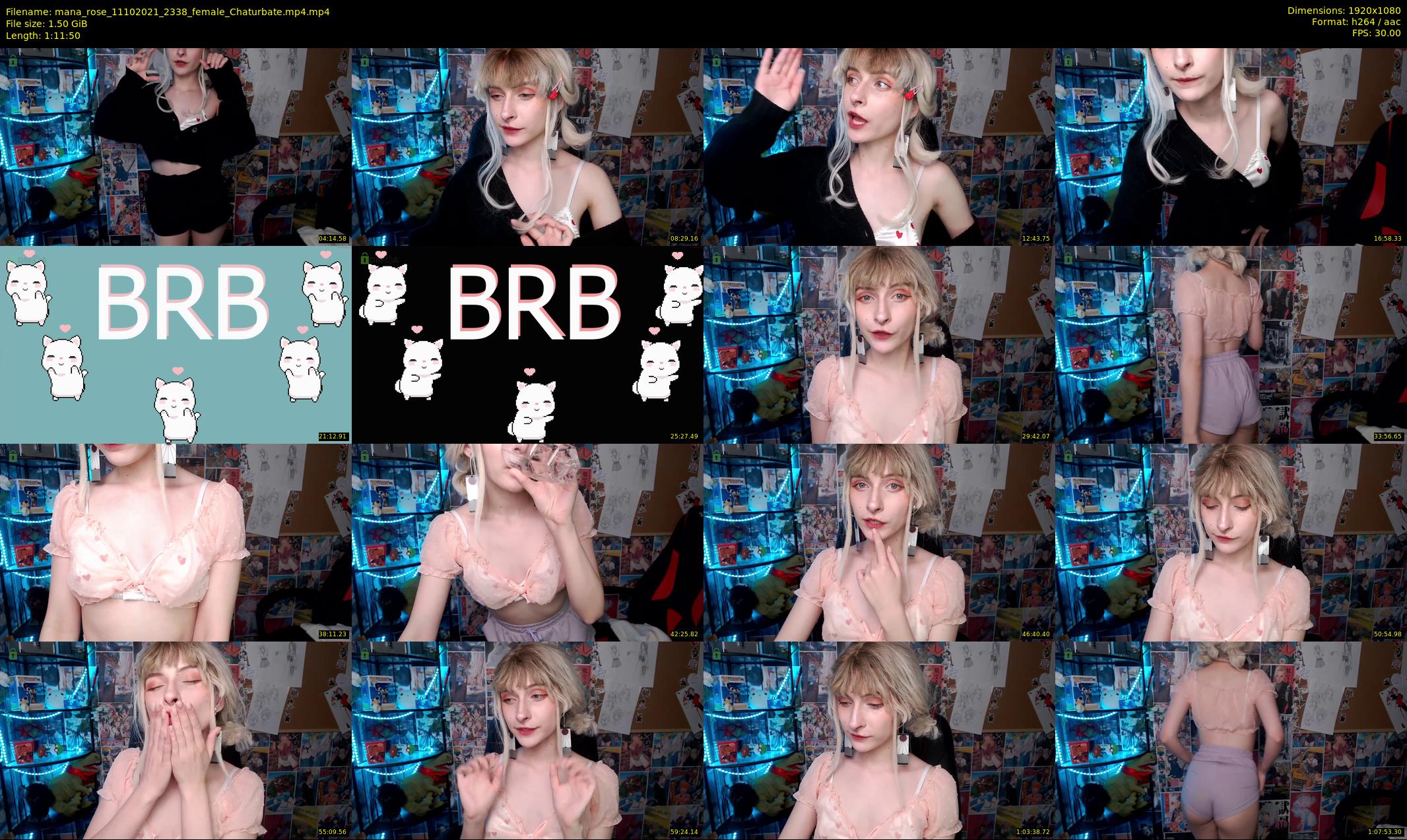 mana_rose — 72 minute Chaturbate female cam show recording, 1080p, Oct 11, 2021