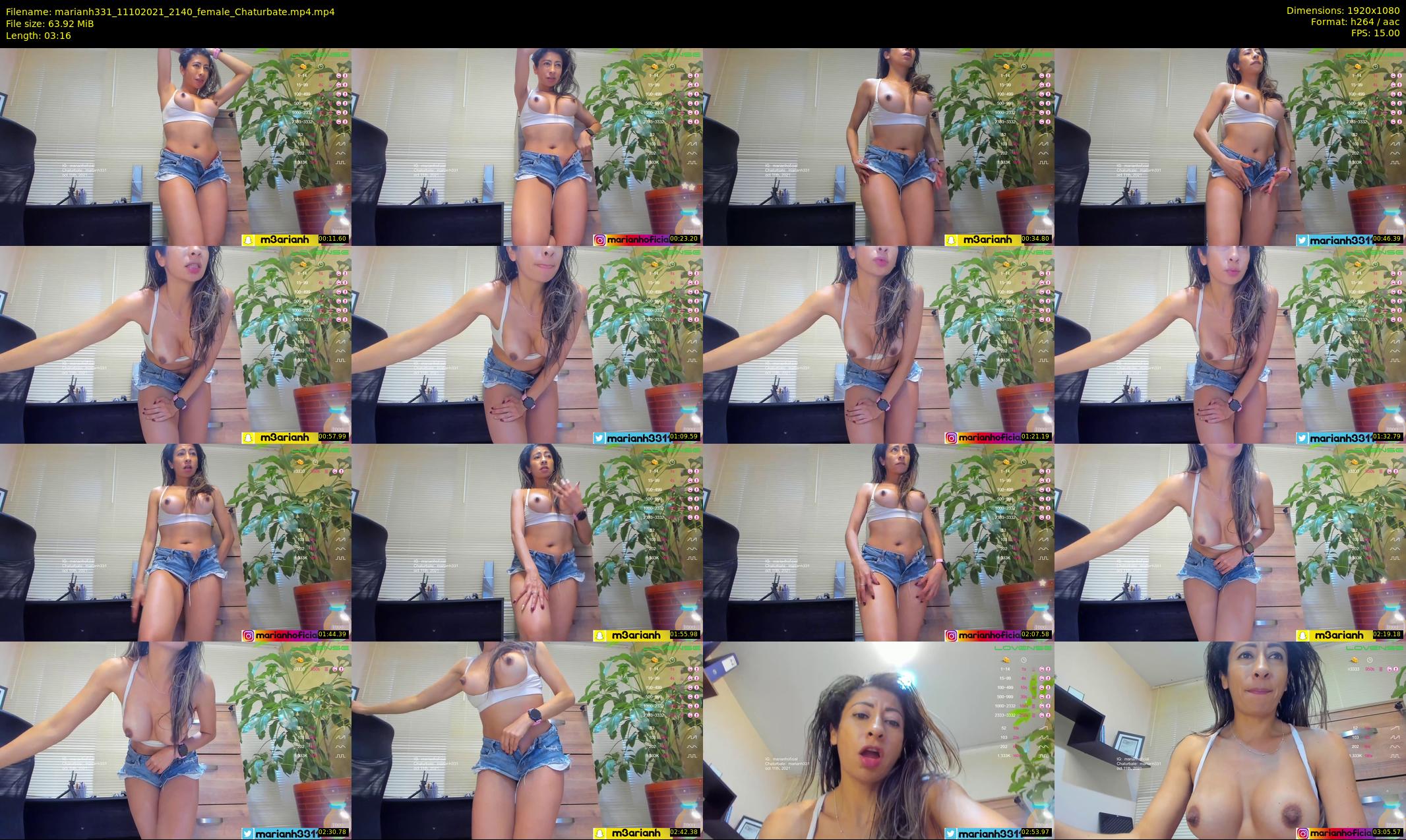 marianh331 — 4 minute Chaturbate female cam show recording, 1080p, Oct 11, 2021