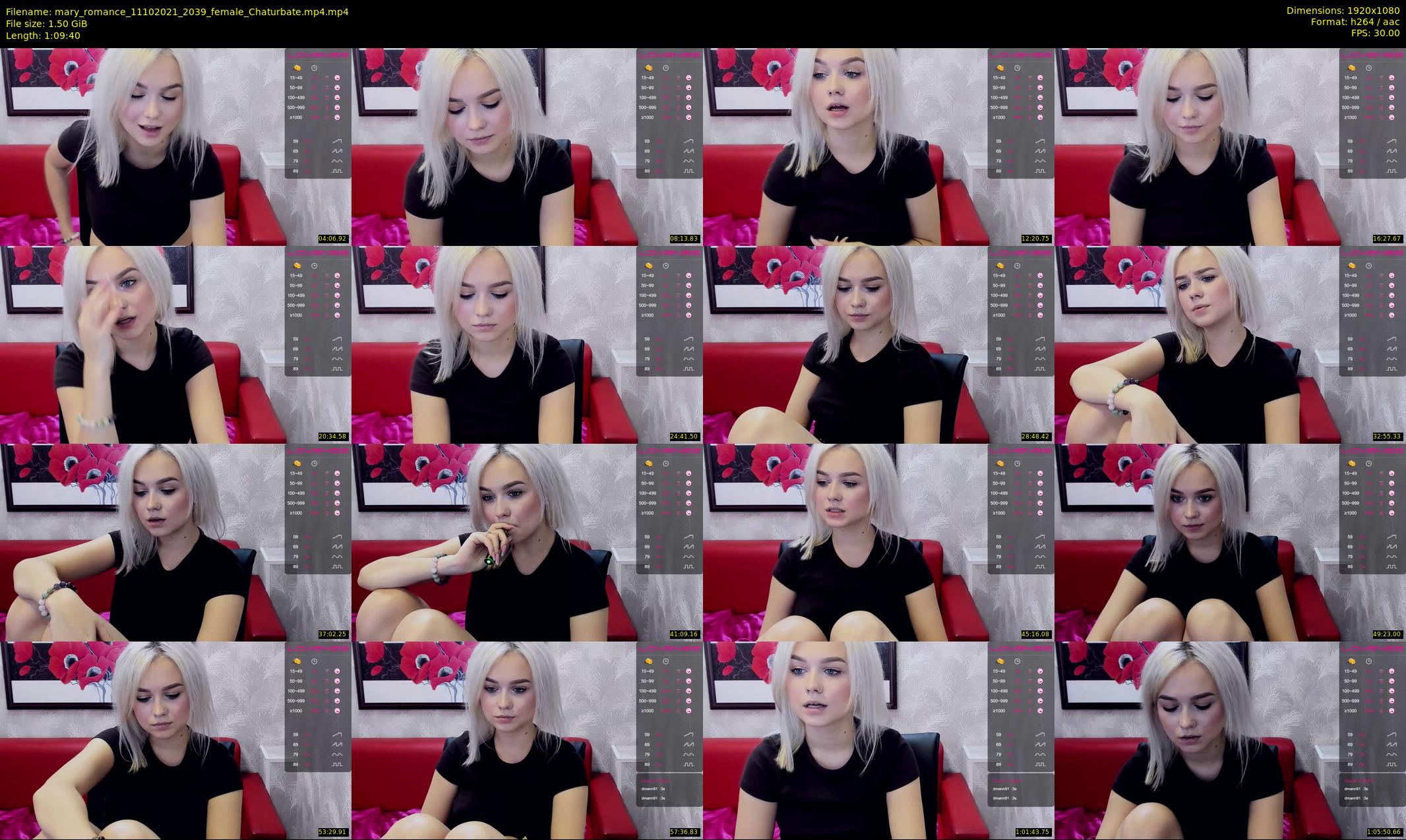 mary_romance — 70 minute Chaturbate female cam show recording, 1080p, Oct 11, 2021