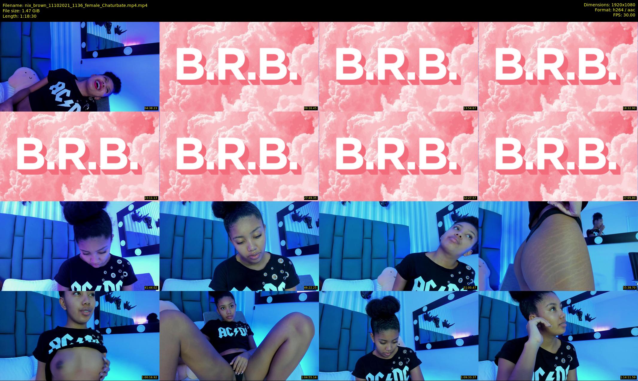 nix_brown — 79 minute Chaturbate female cam show recording, 1080p, Oct 11, 2021