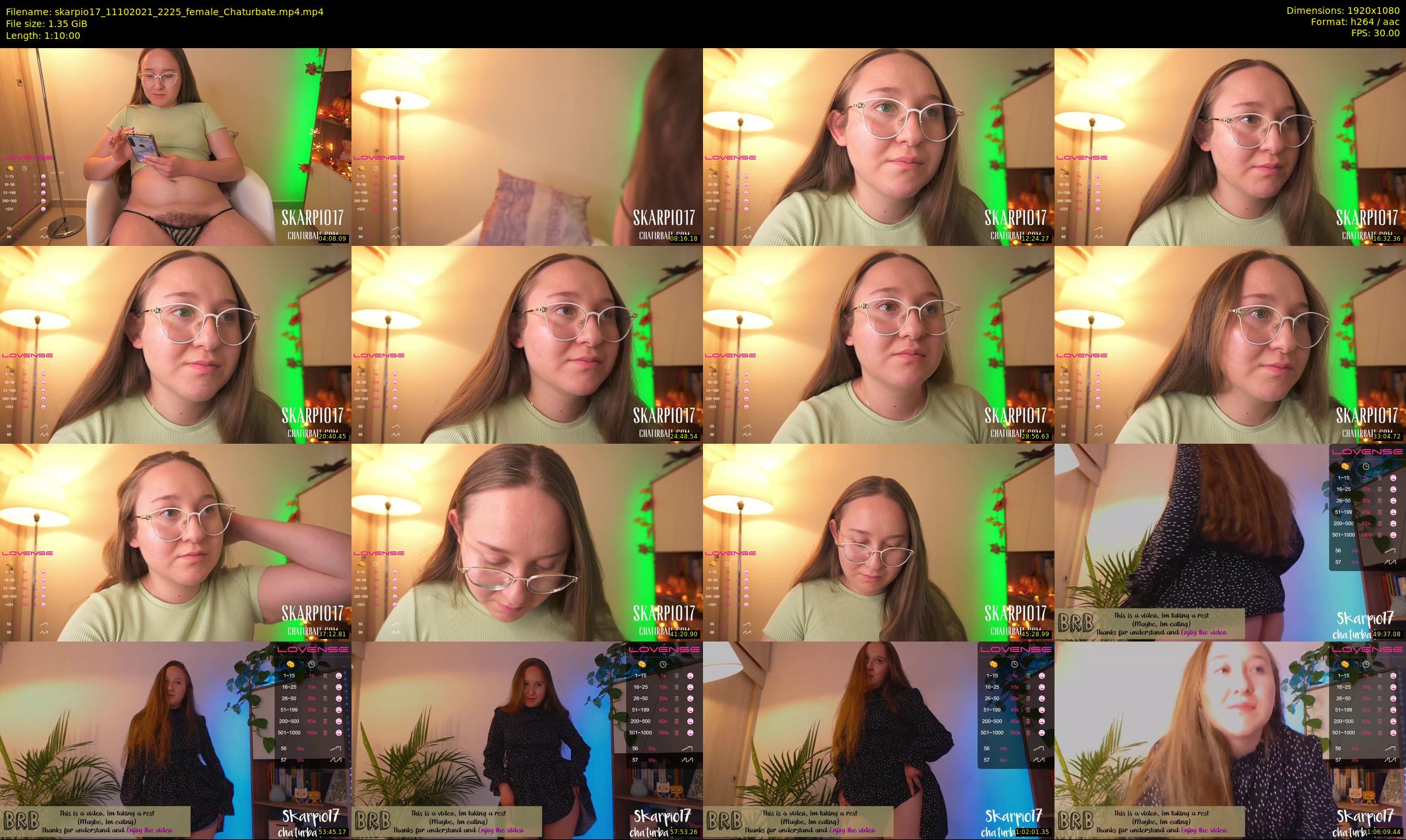 skarpio17 — 70 minute Chaturbate female cam show recording, 1080p, Oct 11, 2021