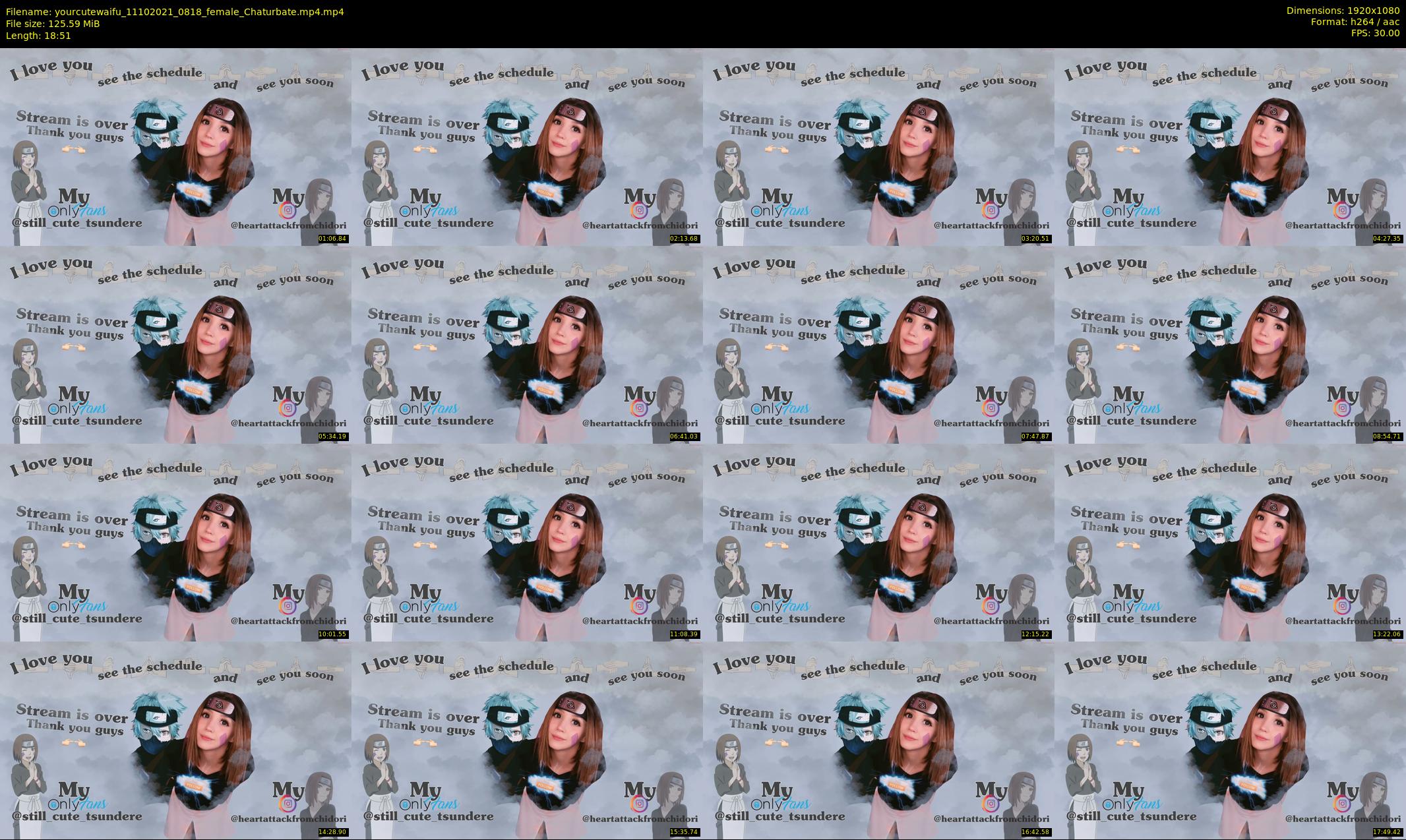 yourcutewaifu — 19 minute Chaturbate female cam show recording, 1080p, Oct 11, 2021