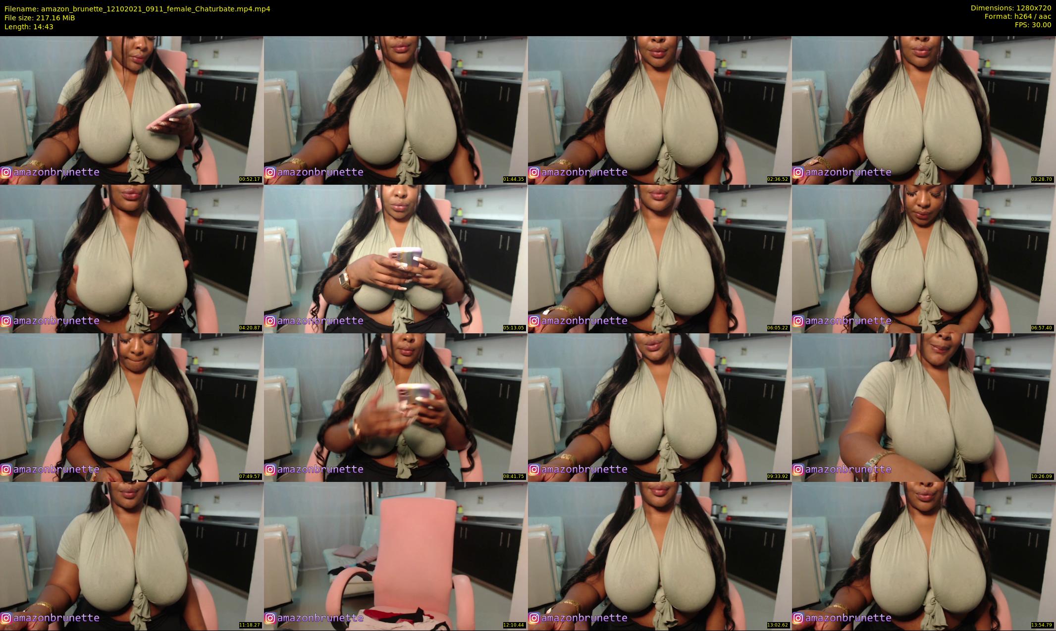 amazon_brunette — 15 minute Chaturbate female cam show recording, 720p, Oct 12, 2021
