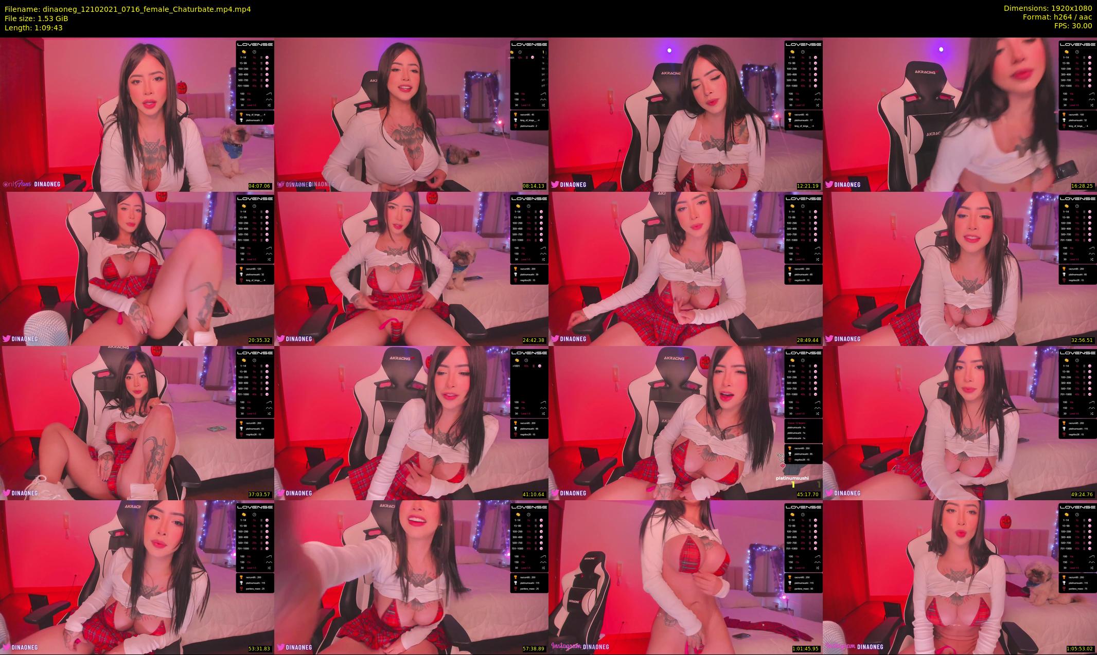 dinaoneg — 70 minute Chaturbate female cam show recording, 1080p, Oct 12, 2021