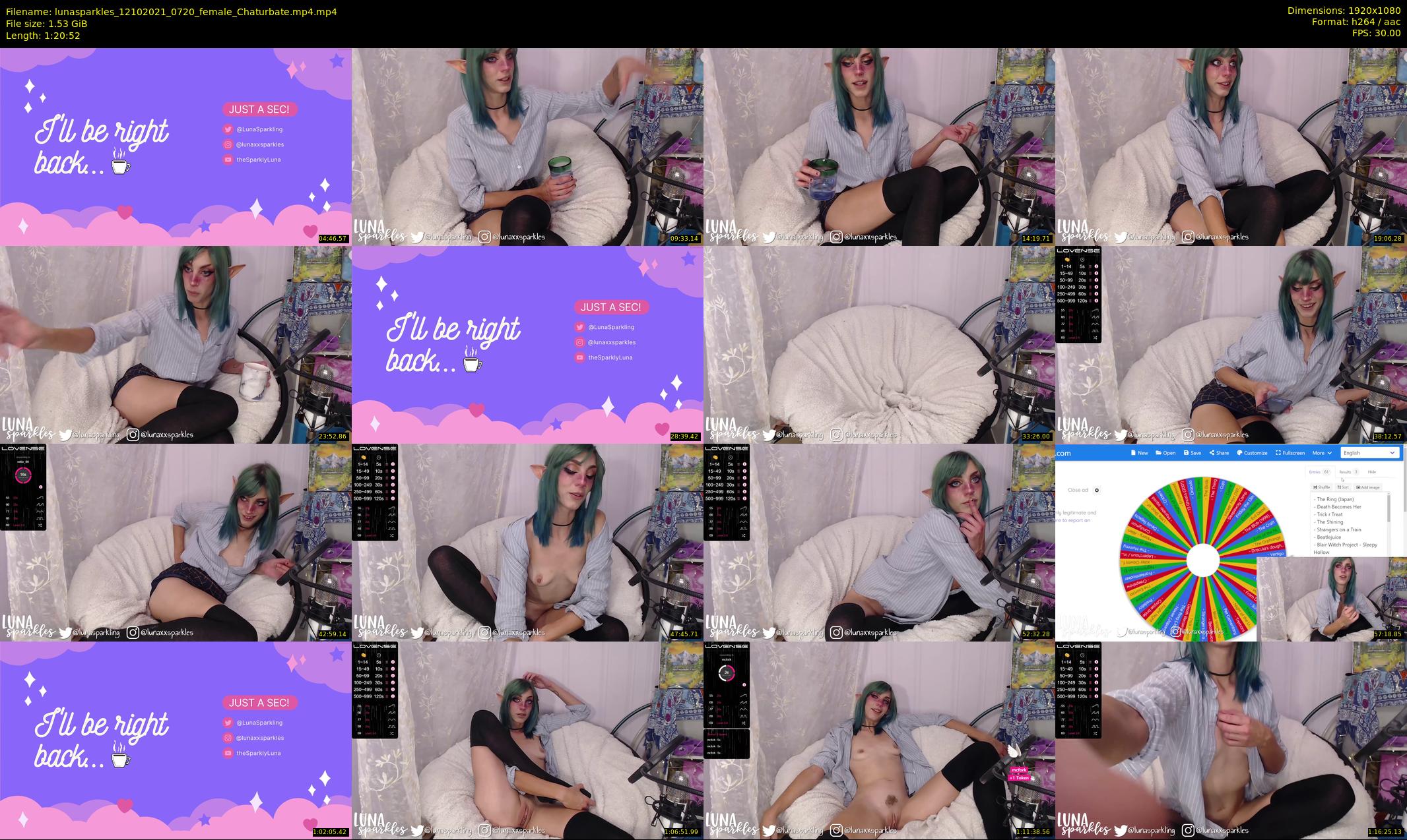 lunasparkles — 81 minute Chaturbate female cam show recording, 1080p, Oct 12, 2021