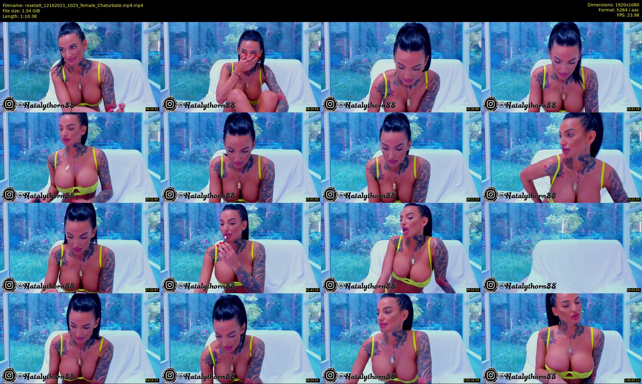 rosetatt — 71 minute Chaturbate female cam show recording, 1080p, Oct 12, 2021